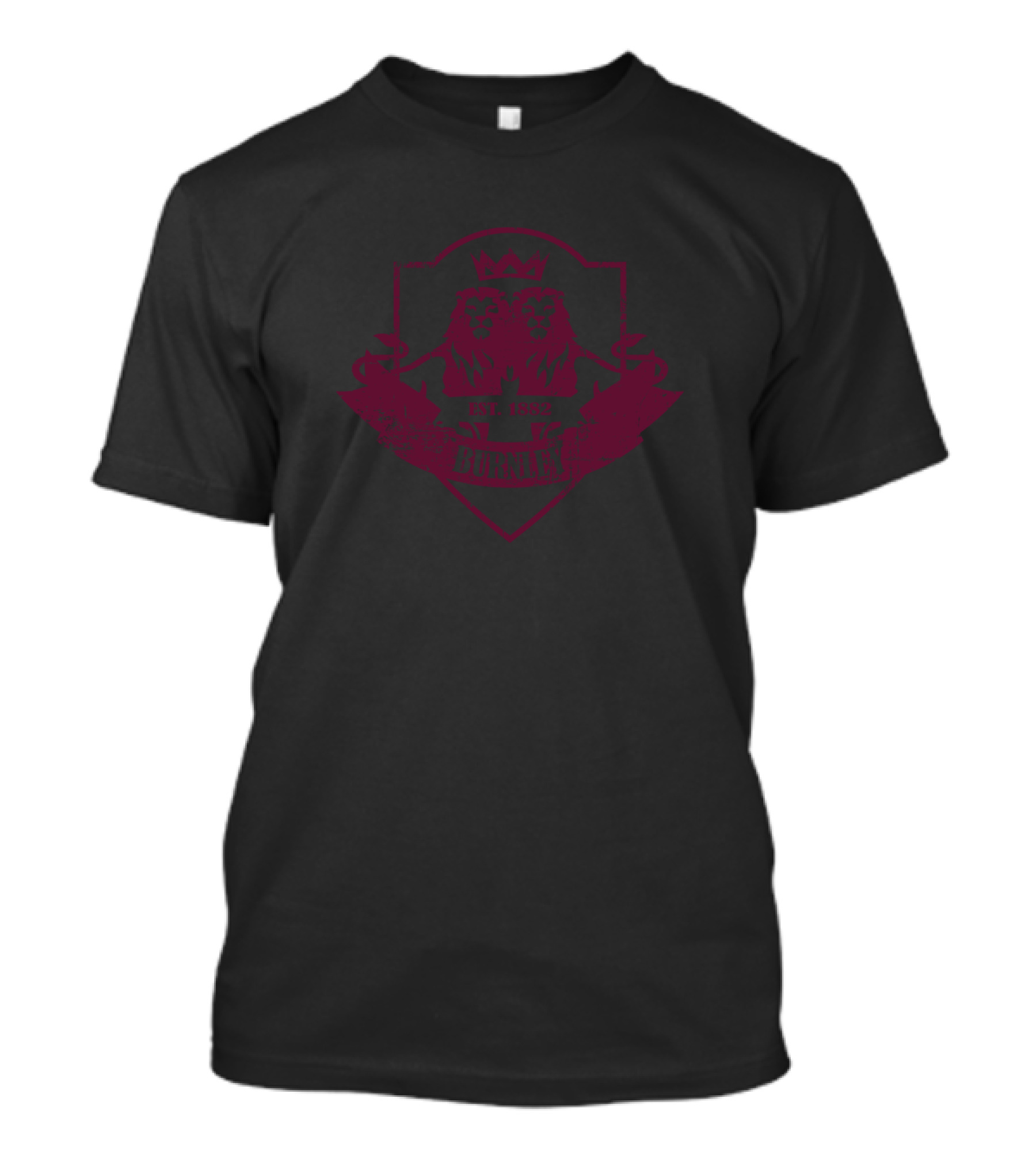 Burnley Est 1882 Lion Crest Emblem T-Shirt