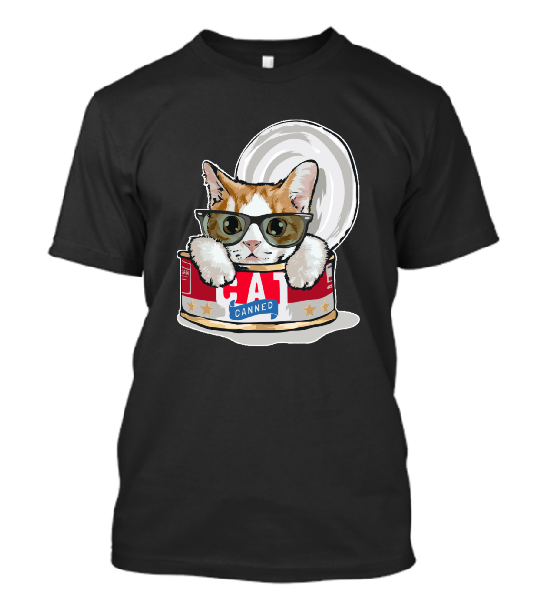 Cat Canned With Sunglasses In Tin T-Shirt