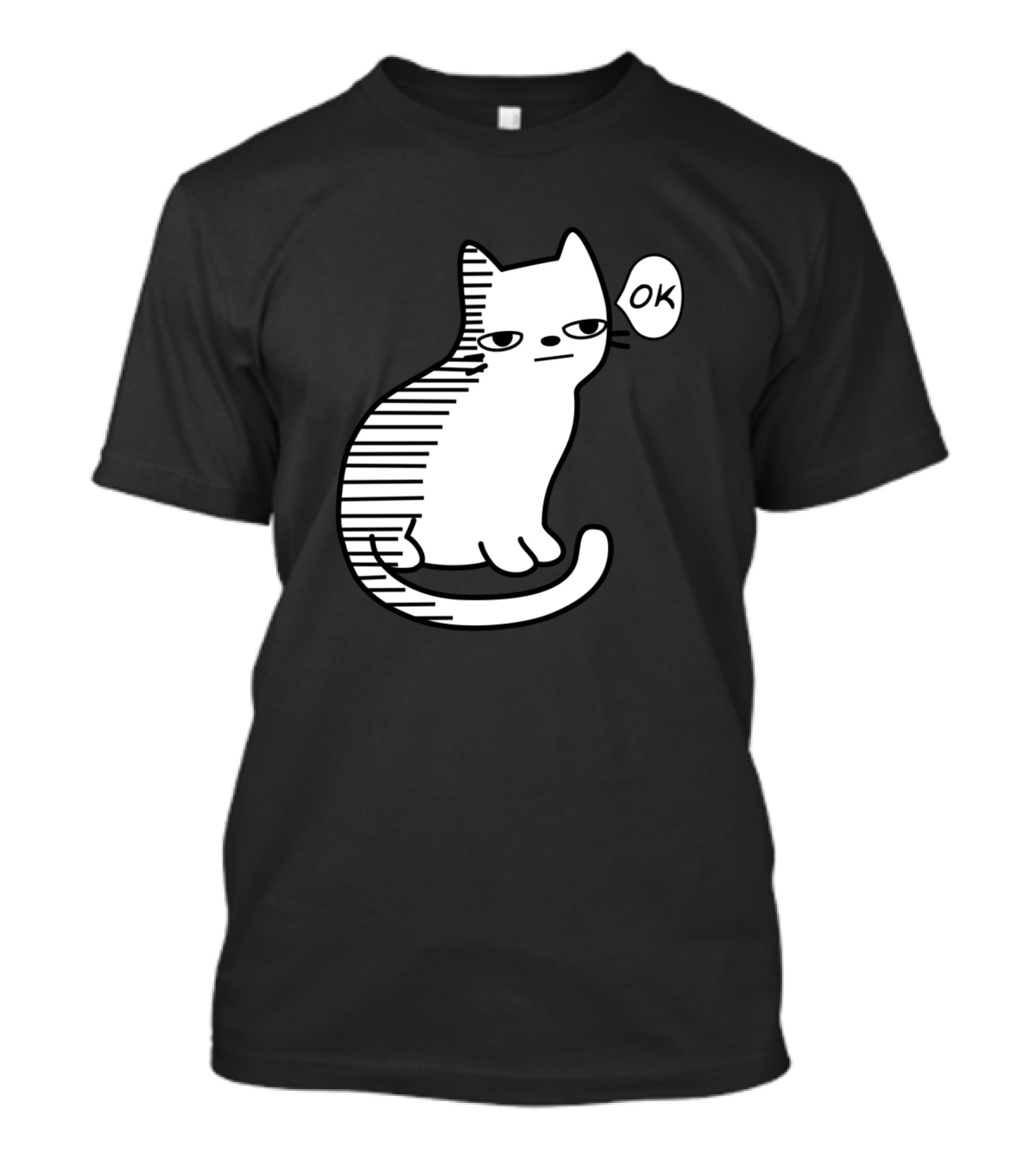 Cat OK Meme Sarcastic Expression T-Shirt