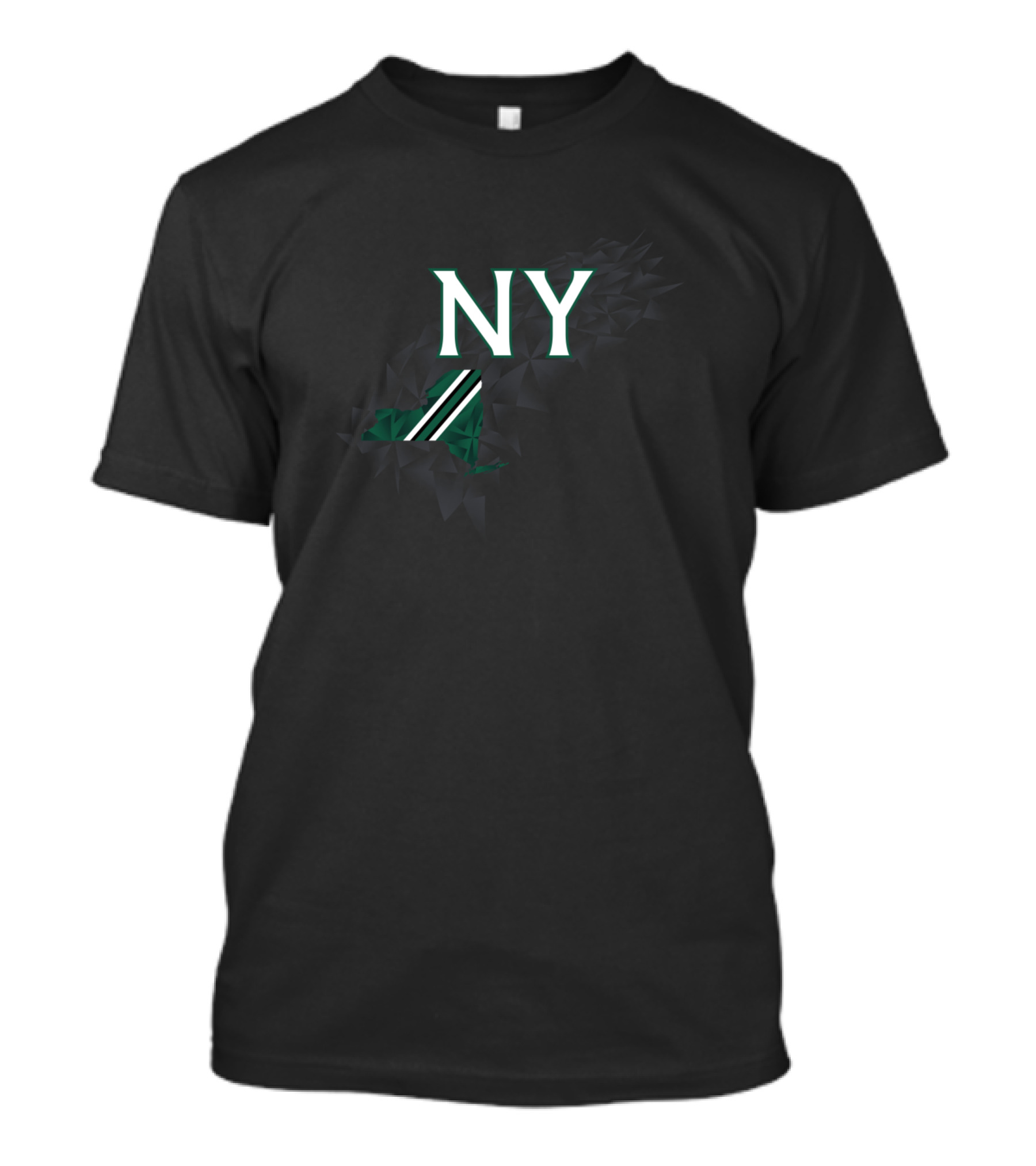 NY State Outline Geometric T-Shirt