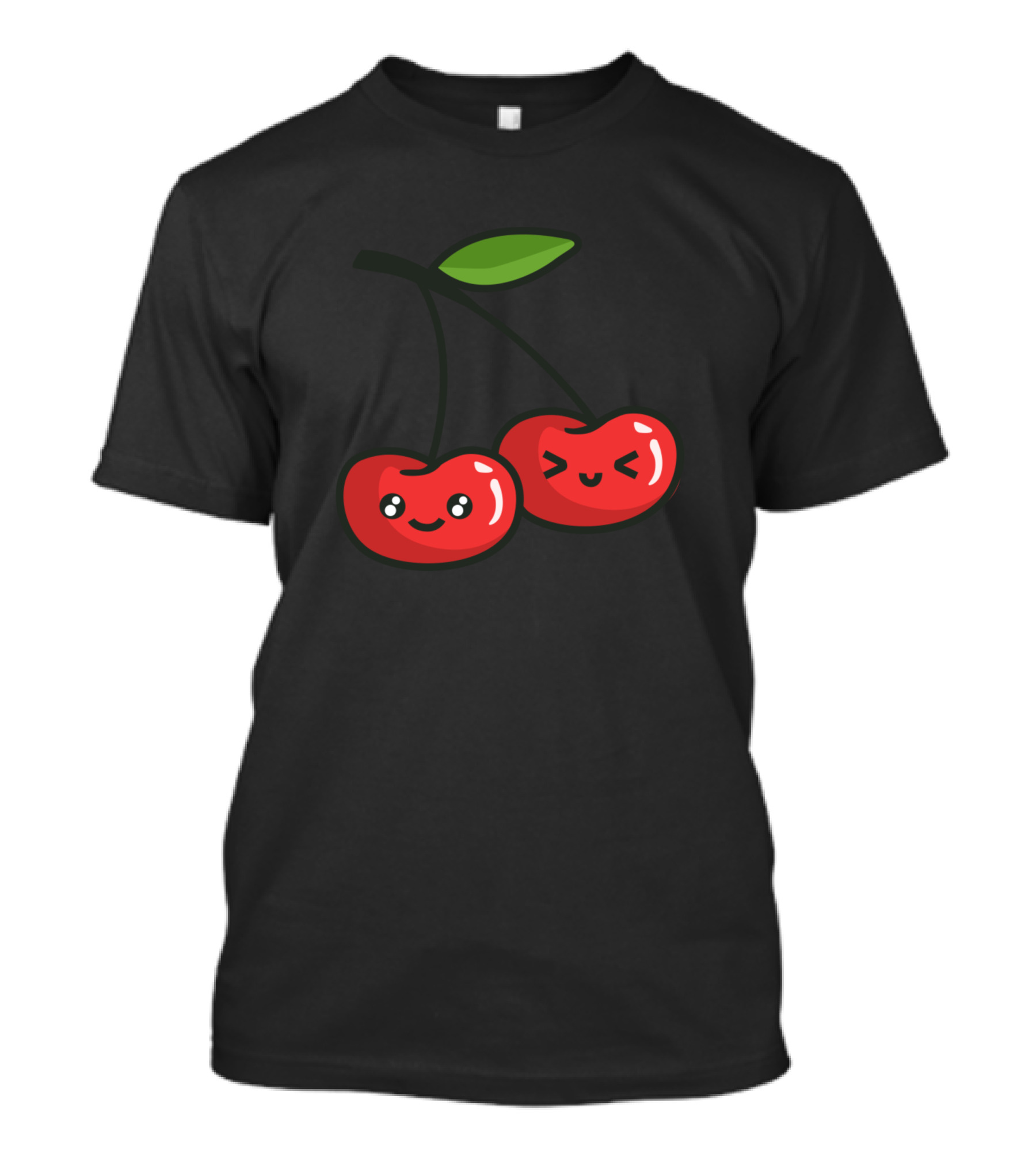 Couple Cherry Bond Smiling Face Pair T-Shirt