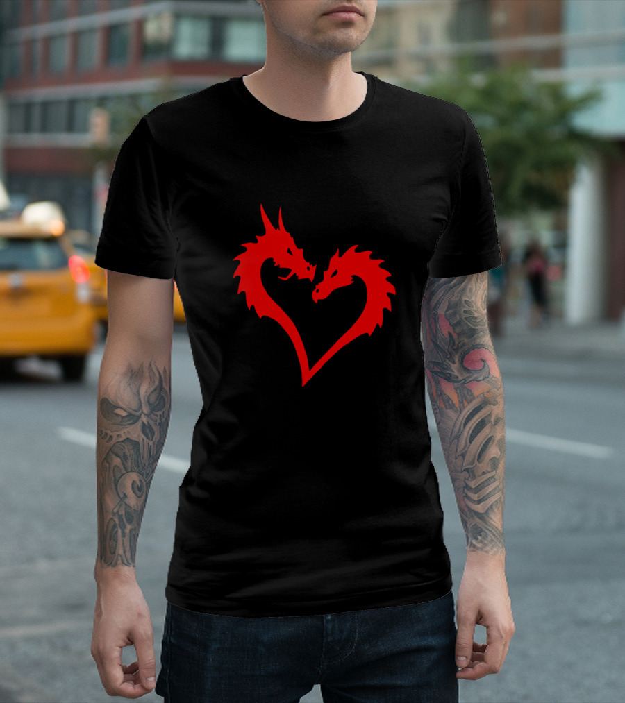 Red Dragon Heart Lovers T-Shirt