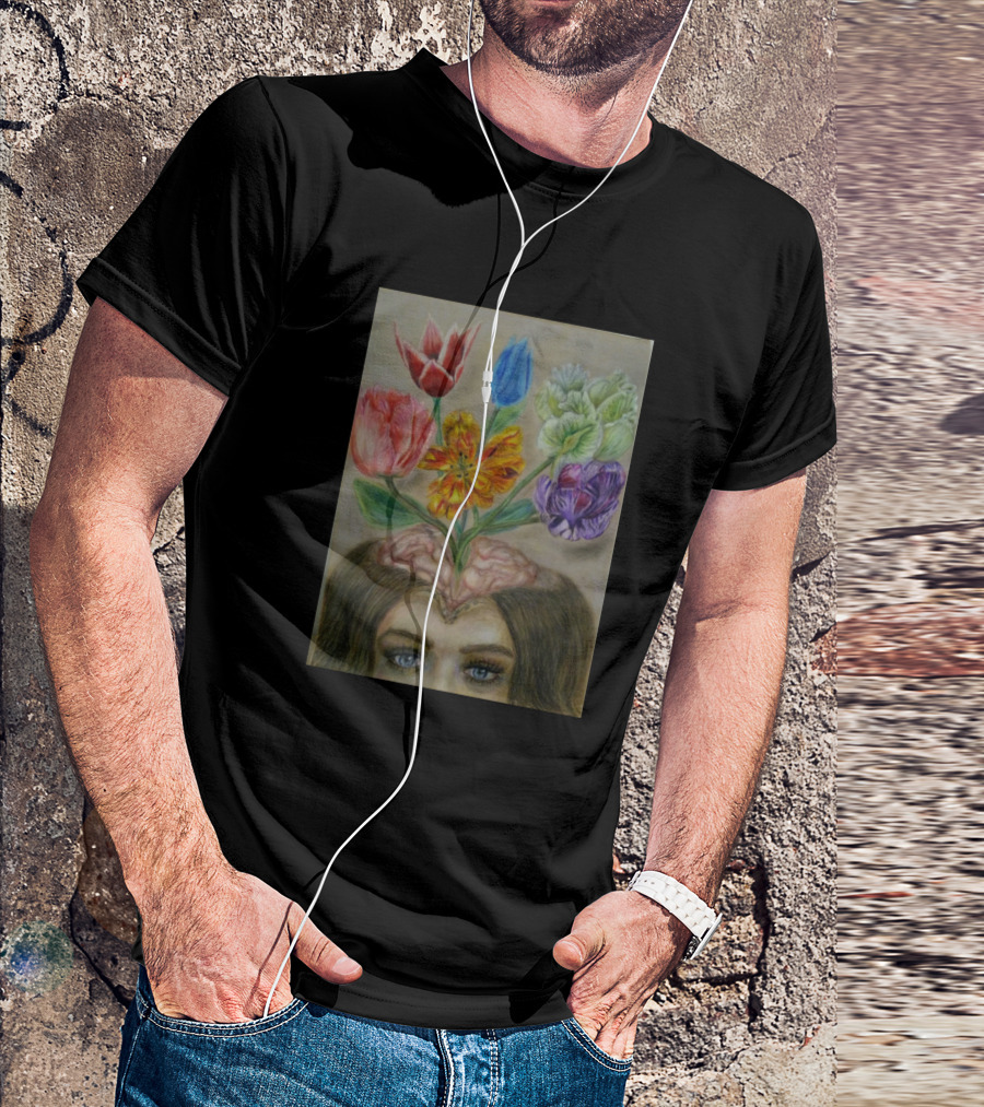 Excess Of Beauty Mind Blooms With Multicolor Flowers T-Shirt