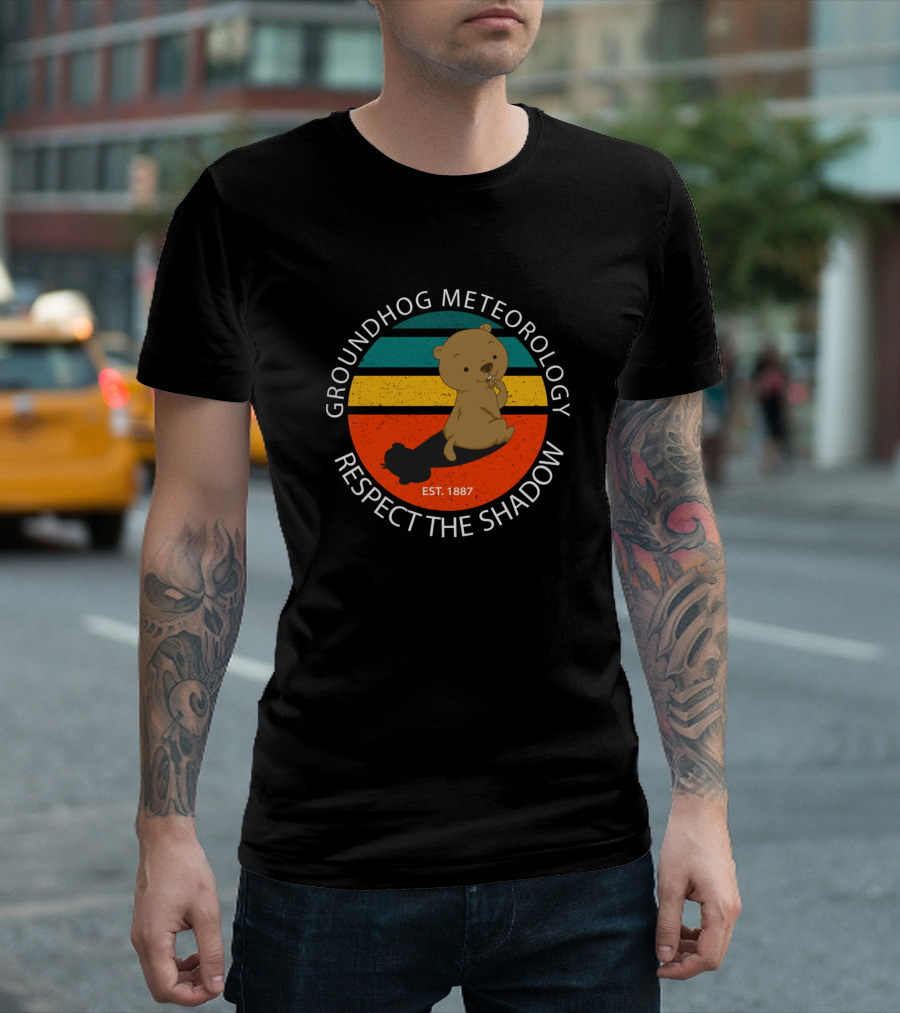 Groundhog Meteorology Respect the Shadow Est 1887 T-Shirt