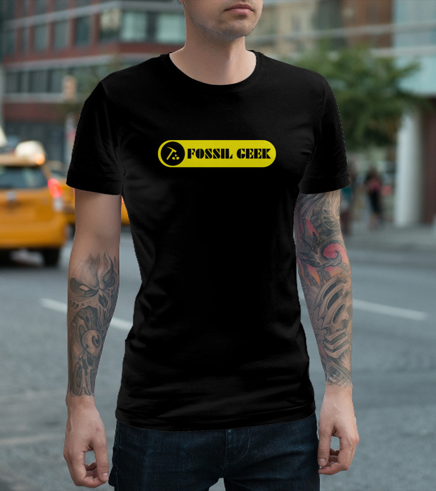 Fossil Geek Geologist Paleontologist Hammer T-Shirt
