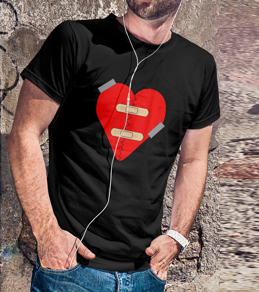 Healing Heart With Bandaged Broken Heart T-Shirt