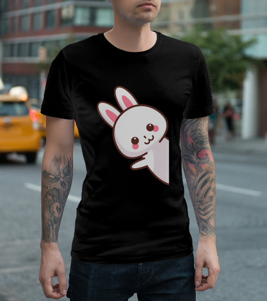 Hello Bunny Kawaii Peekaboo T-Shirt