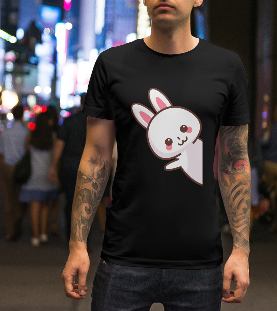 Hello Bunny Kawaii Peekaboo T-Shirt
