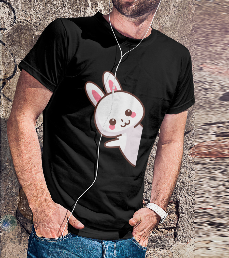 Hello Bunny Kawaii Peekaboo T-Shirt