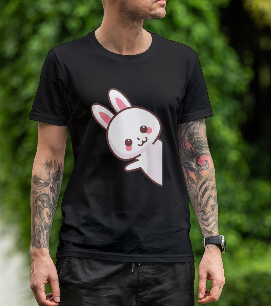 Hello Bunny Kawaii Peekaboo T-Shirt