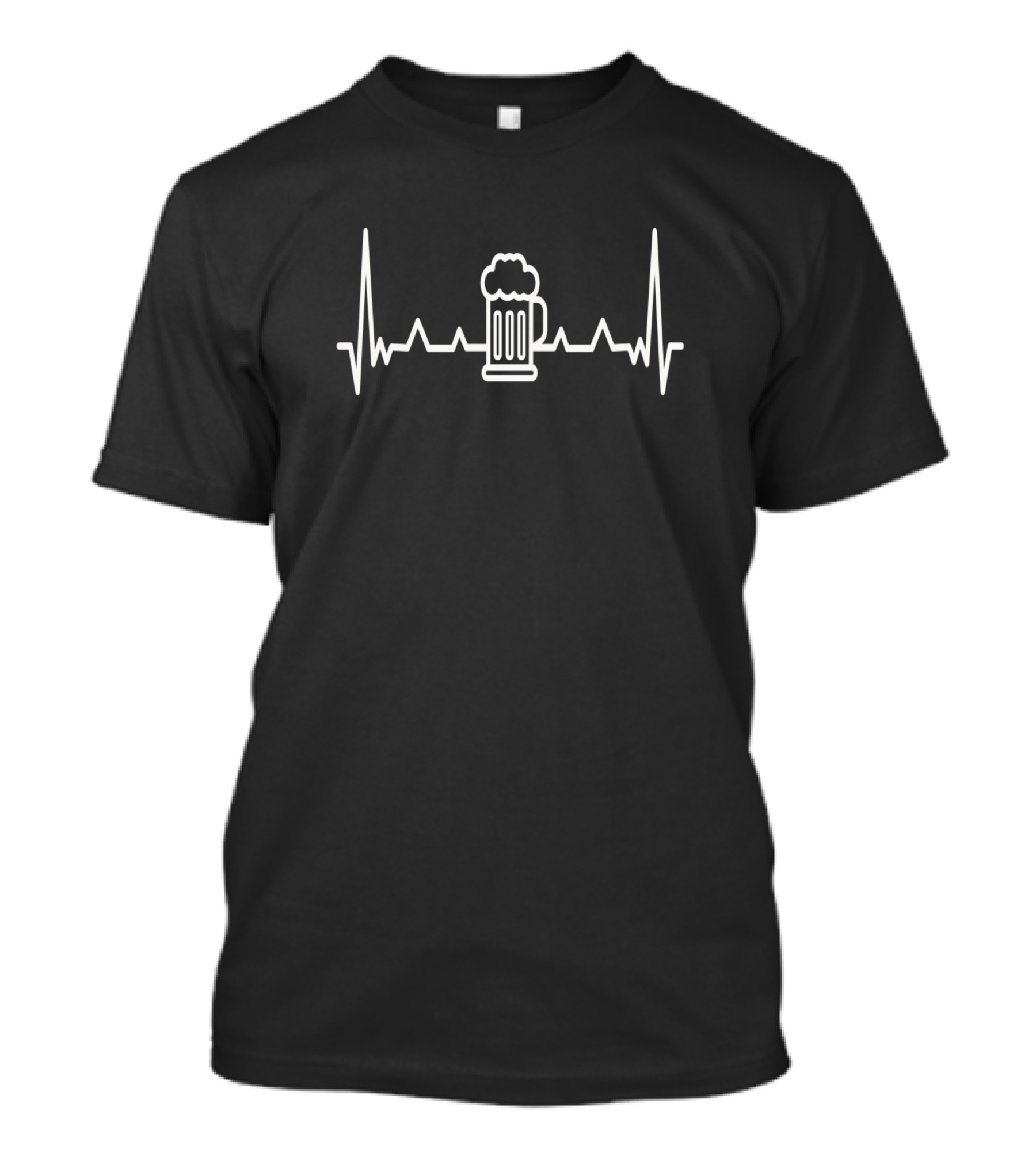 Heartbeat With Beer Mug T-Shirt