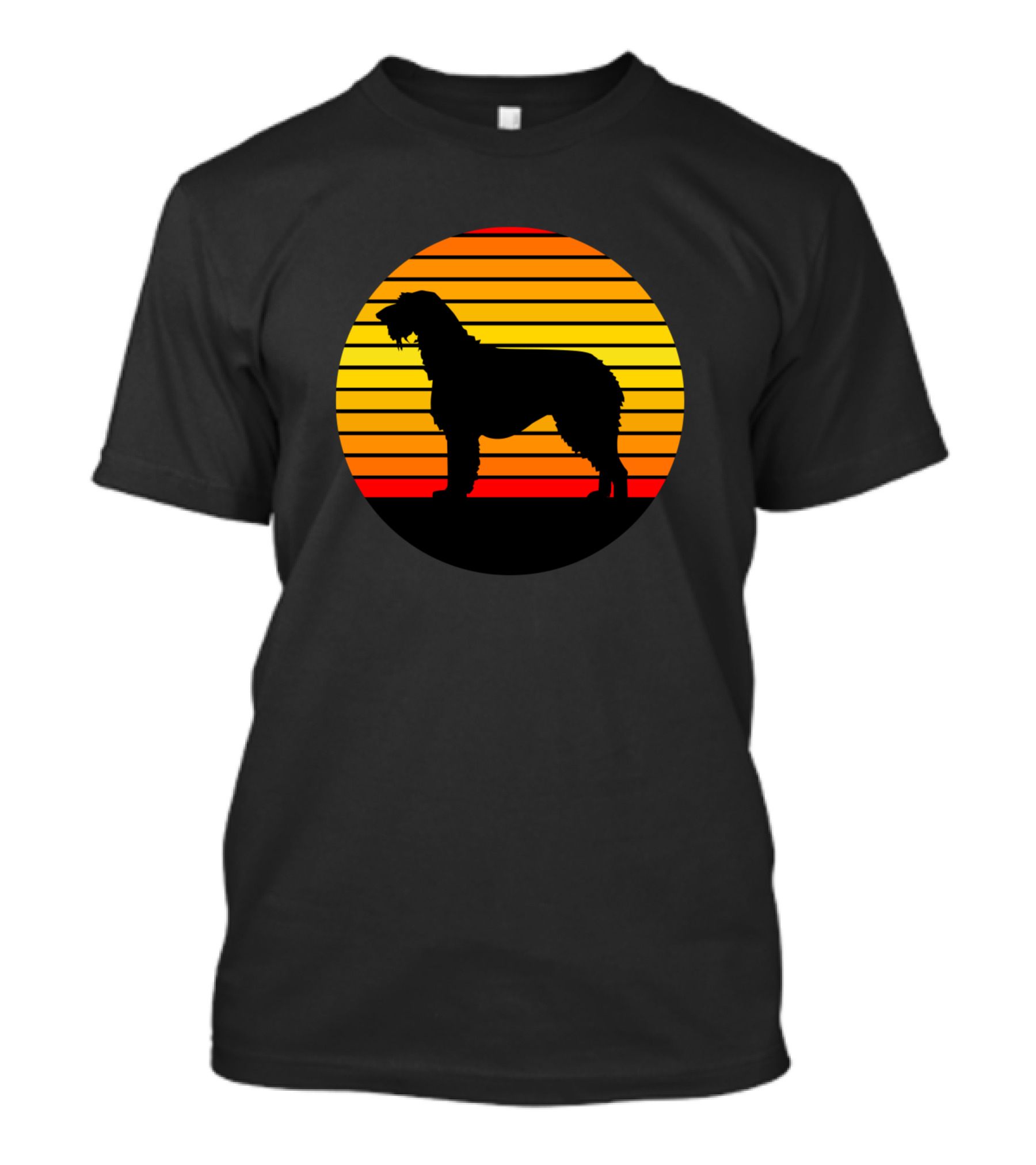 Irish Wolfhound Retro Sunset T-Shirt