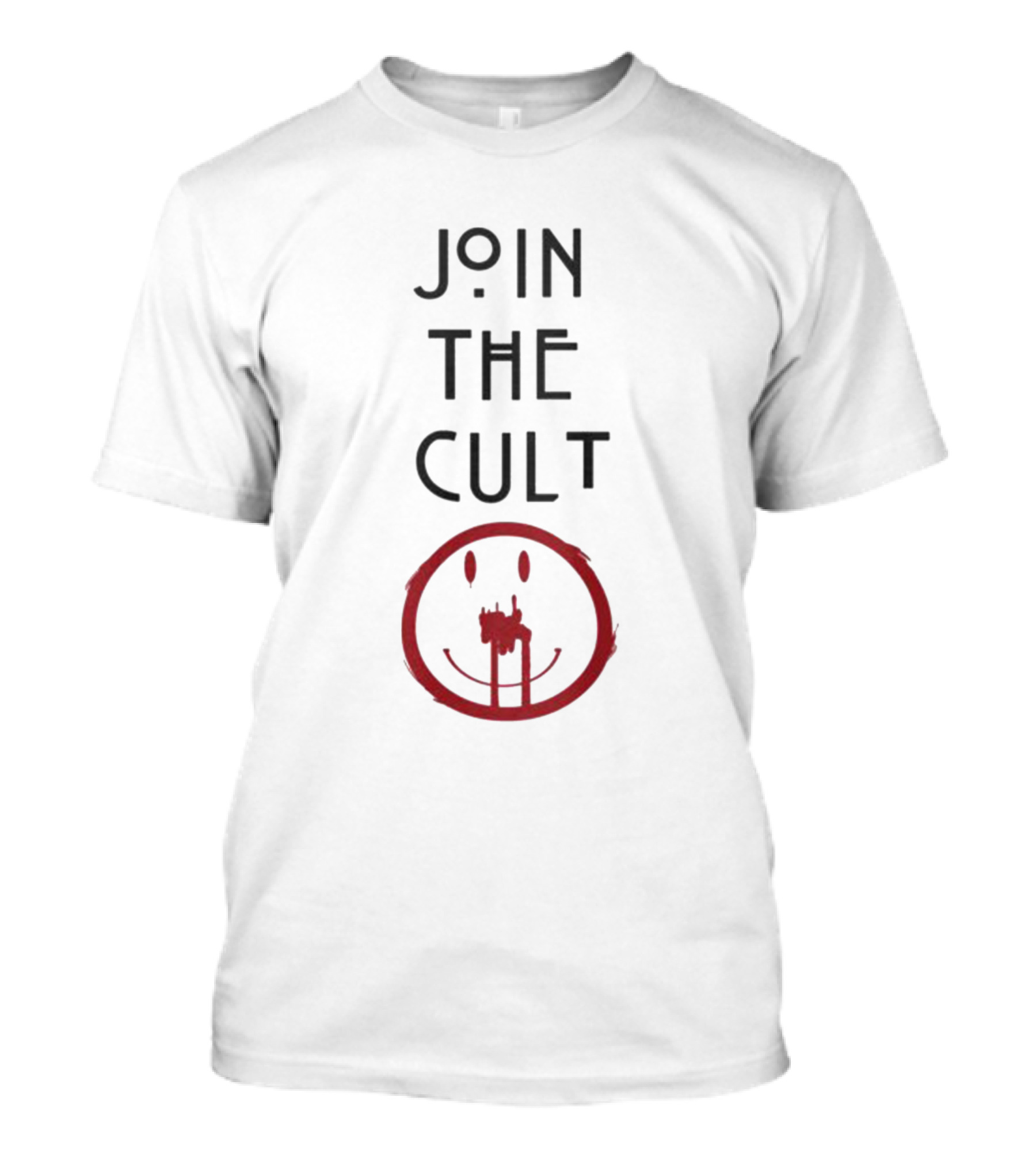 JOIN THE CULT Smiley Face Red T-Shirt