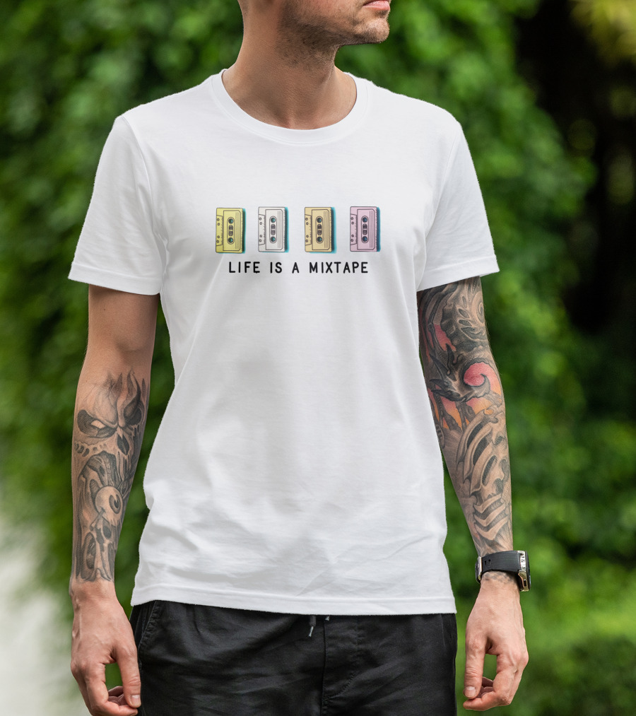 Life Is A Mixtape Audio Cassette Lovers Music T-Shirt