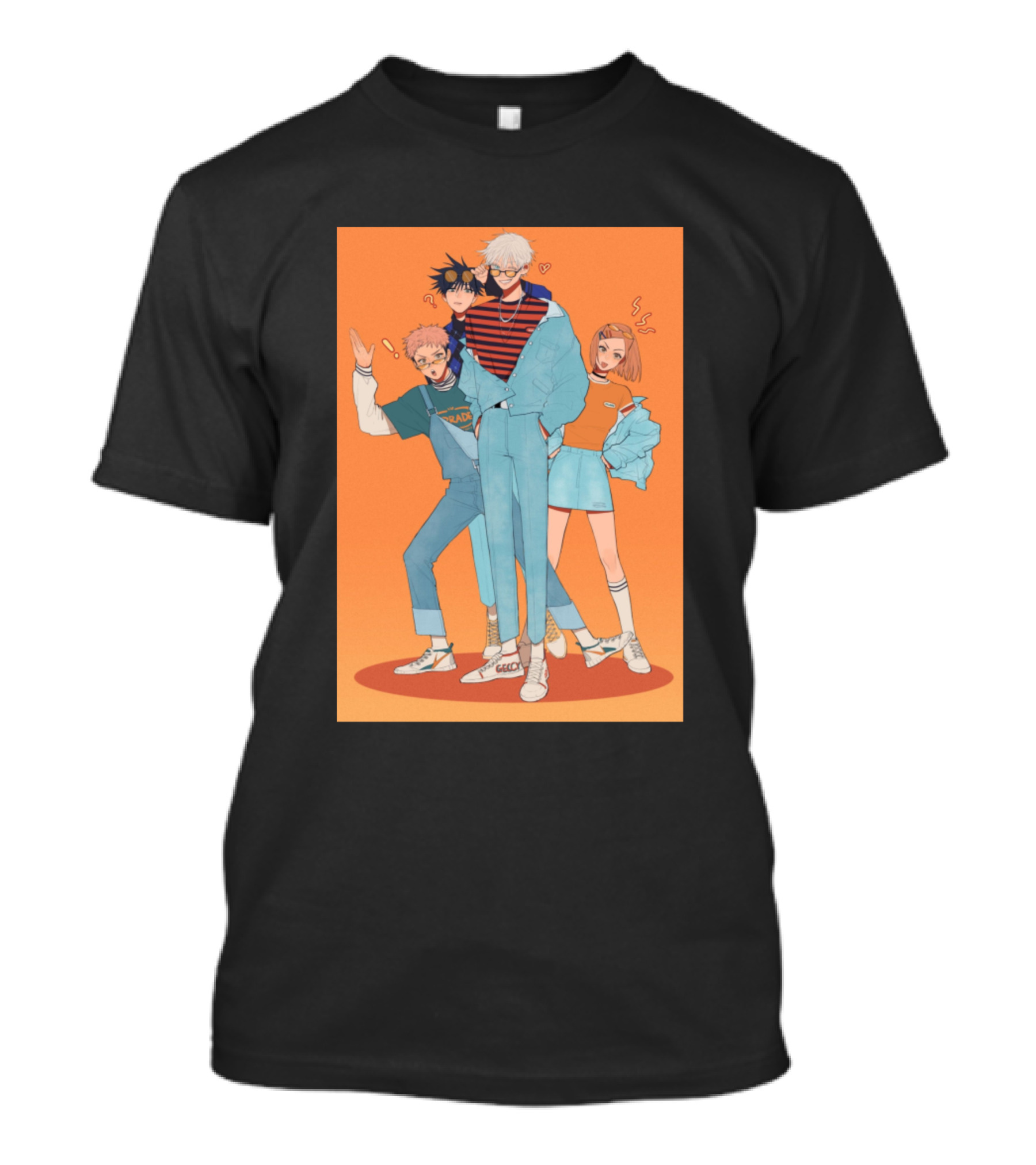 Lisa Manga Style Group Illustration Retro Fashion Anime Characters T-Shirt