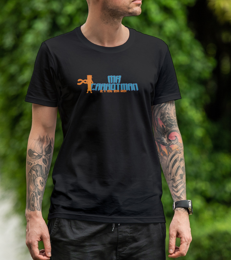 Mr Carrotman Be A Hero Wear Mask T-Shirt
