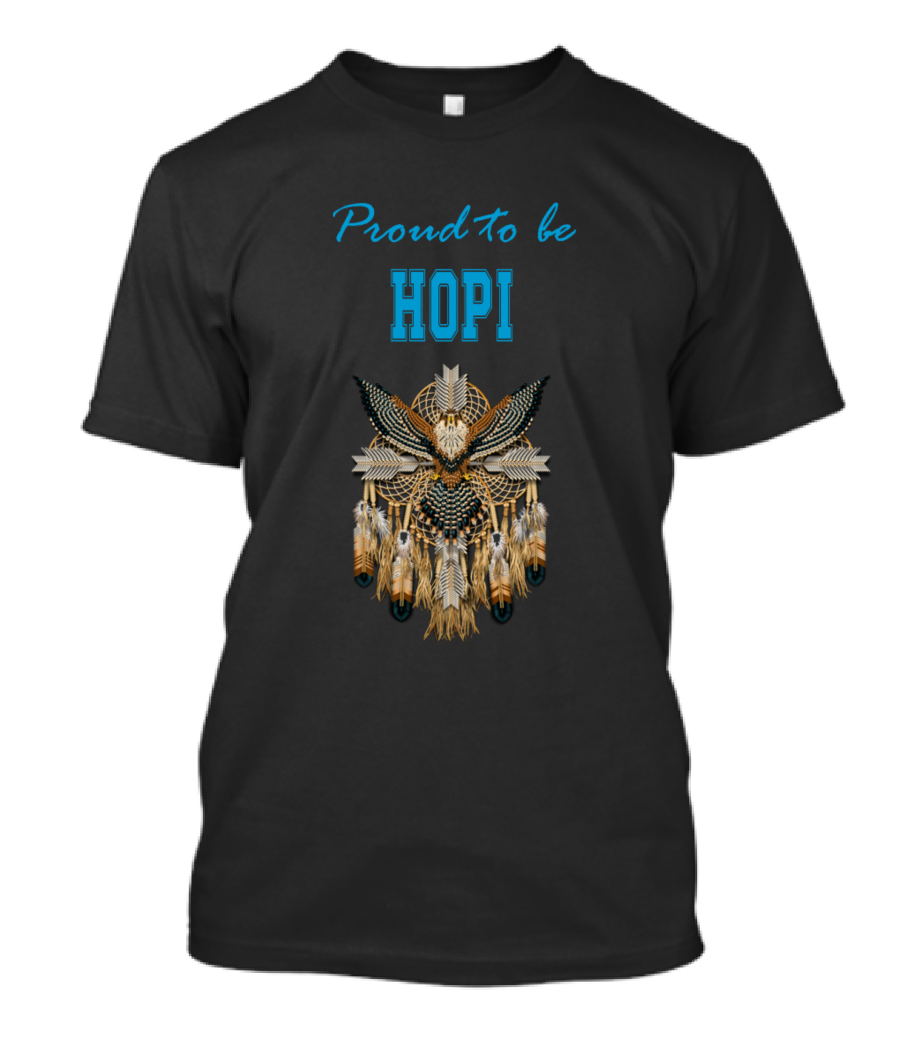 Proud To Be Hopi Dreamcatcher Owl Feathers T-Shirt