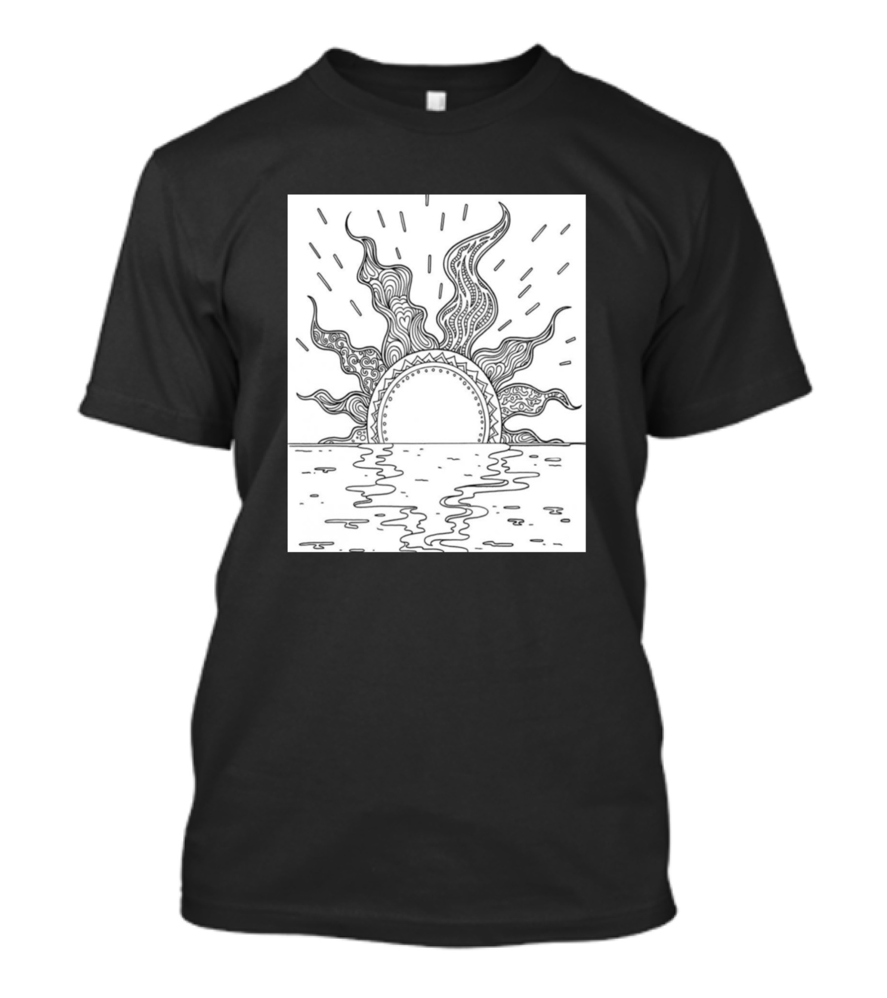 Buch Zencolor Mein Jahr Doodle Sun And Ocean Reflection T-Shirt