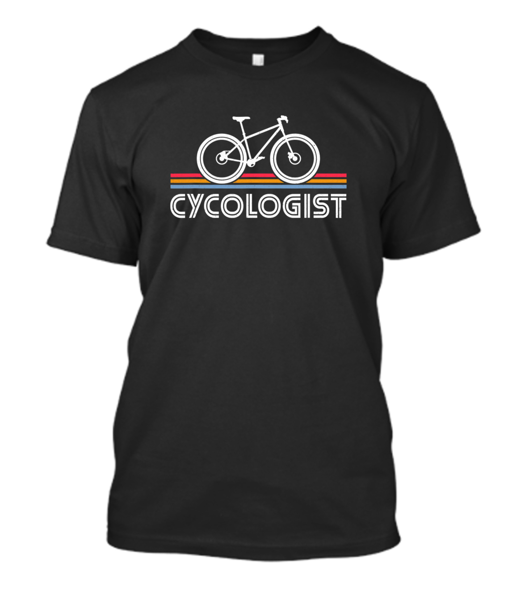 Cycologist Bicycle Funny Cycling Cycologist Bike Stripe T-Shirt