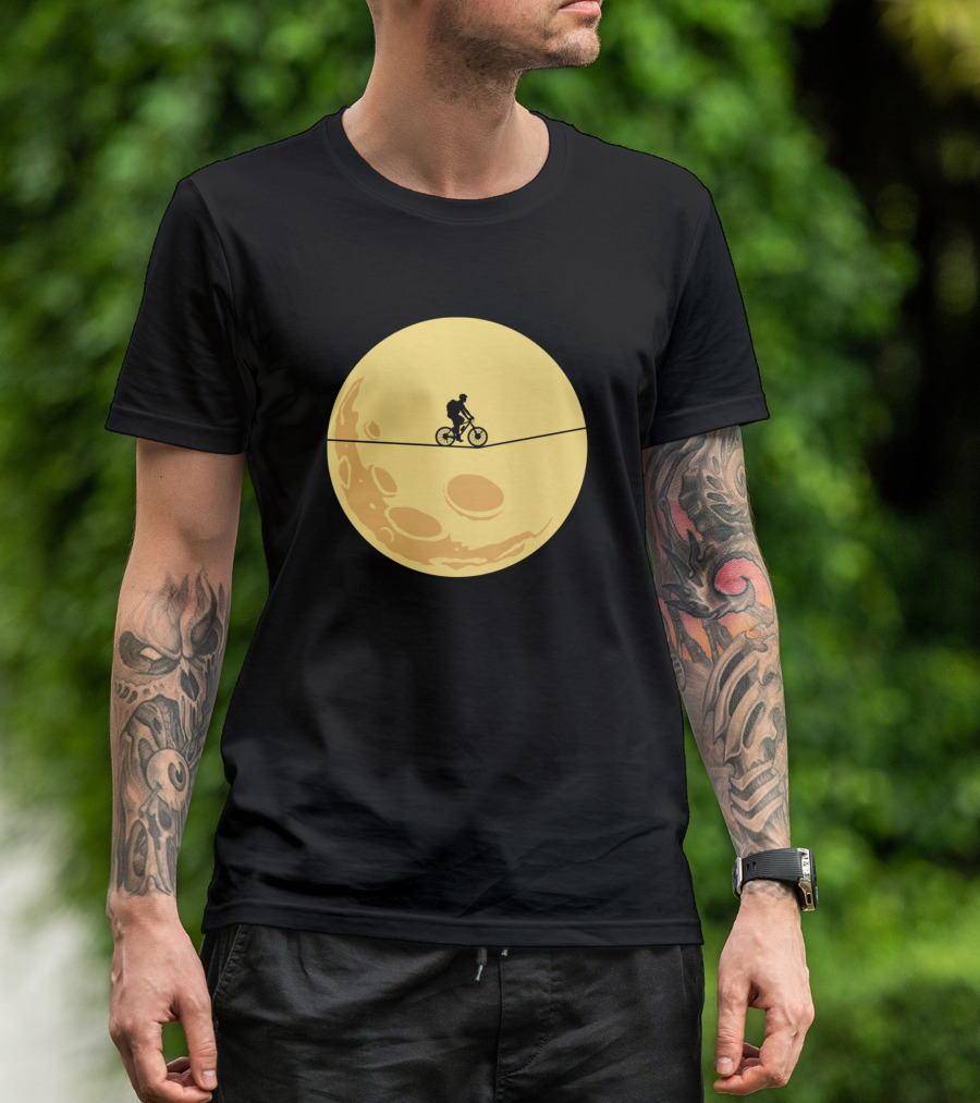 Tightrope Moon Biker Funny Cycling Lover T-Shirt
