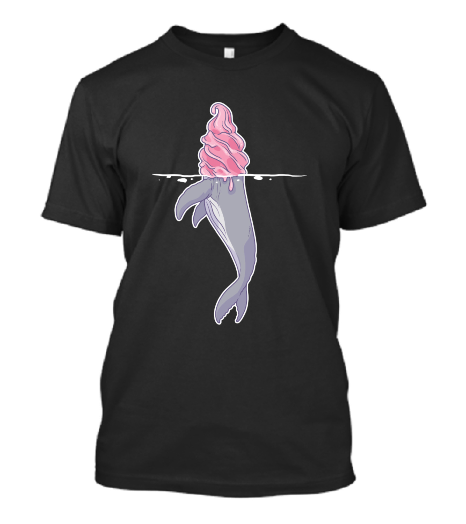 Ice Cream Whale Lover Orca Sweet Whale Cone Delight T-Shirt