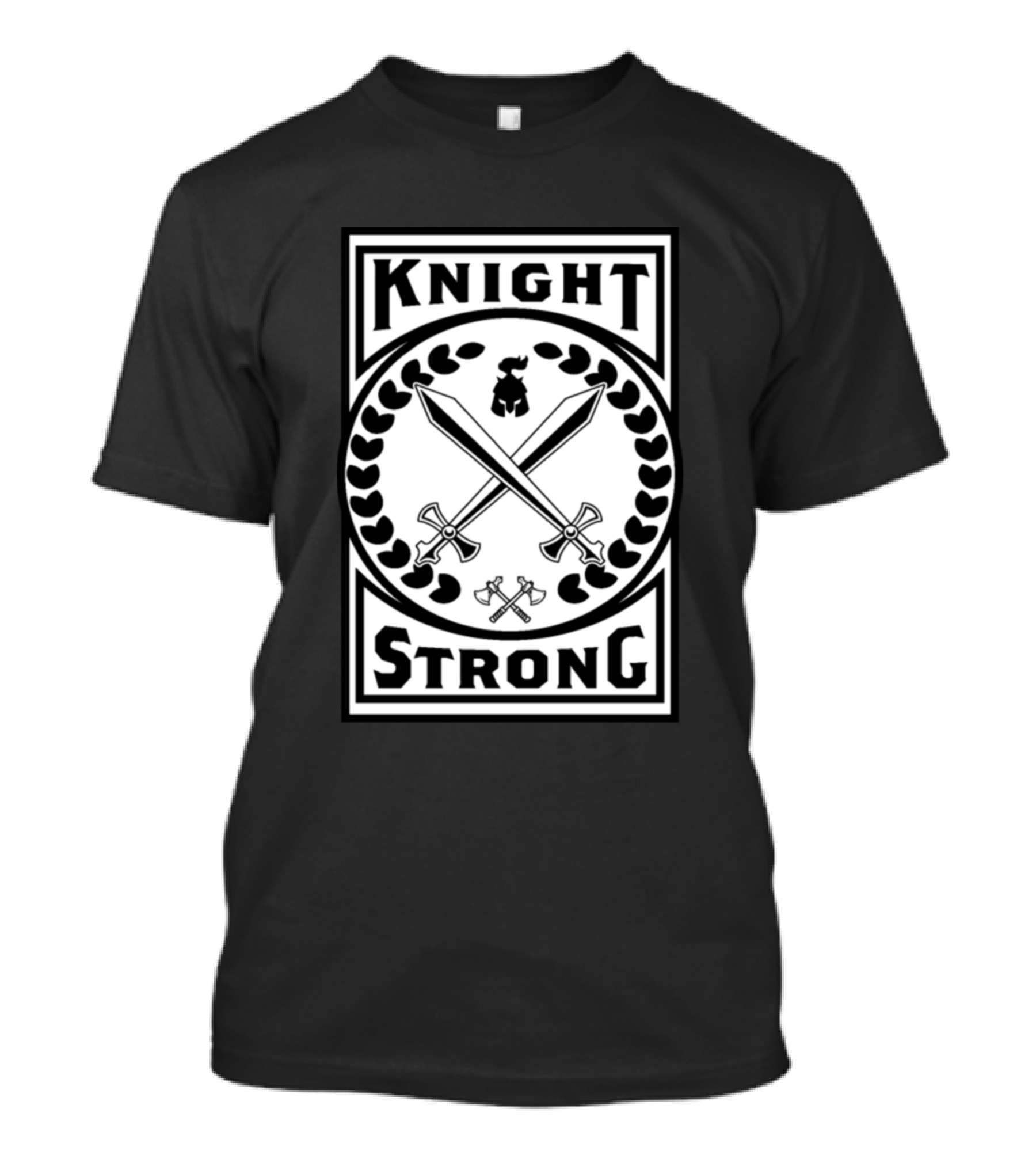 Knight Strong Medieval Swords And Armor Emblem T-Shirt