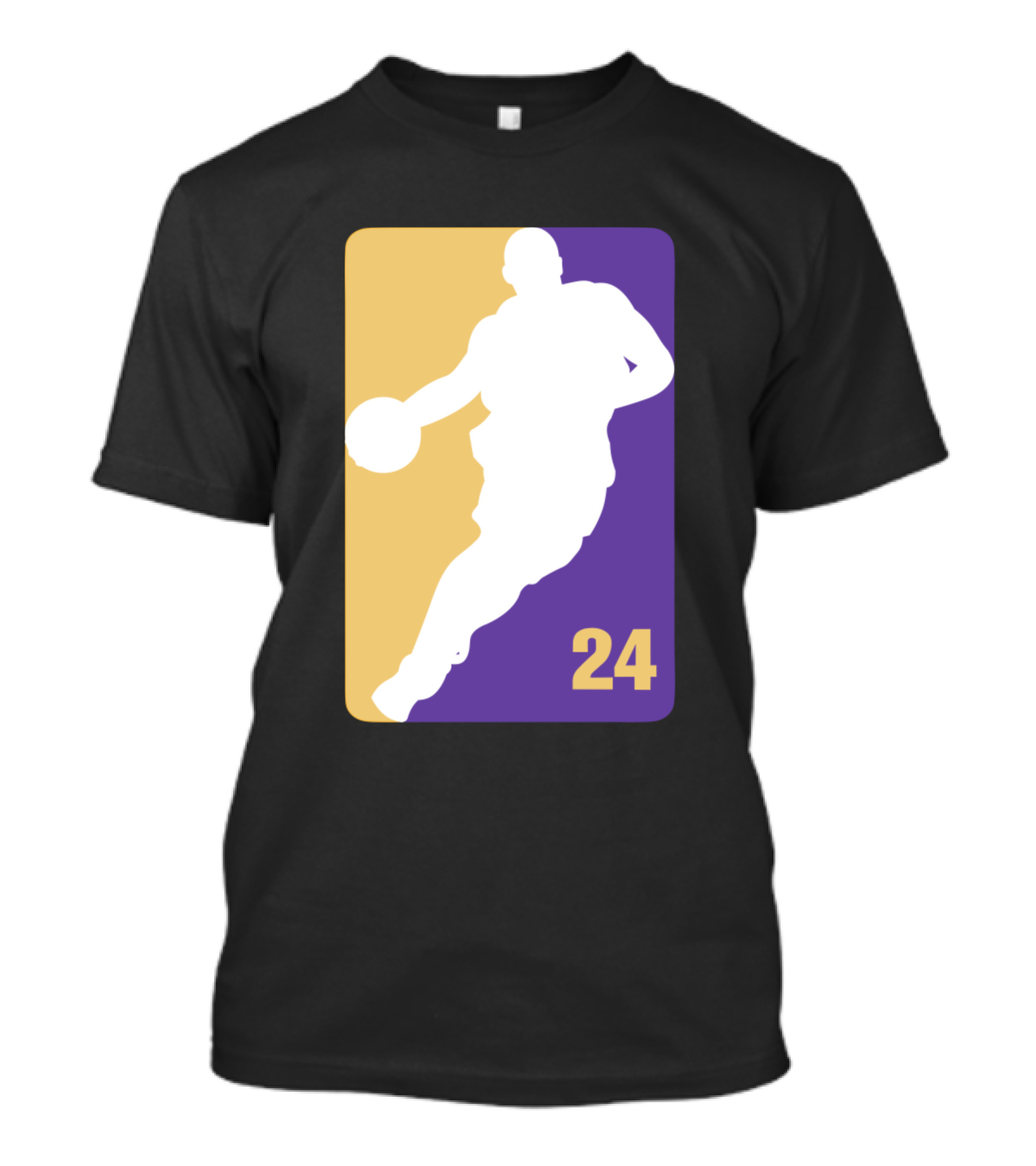 Kobe NBA 24 Iconic Silhouette Purple And Gold T-Shirt