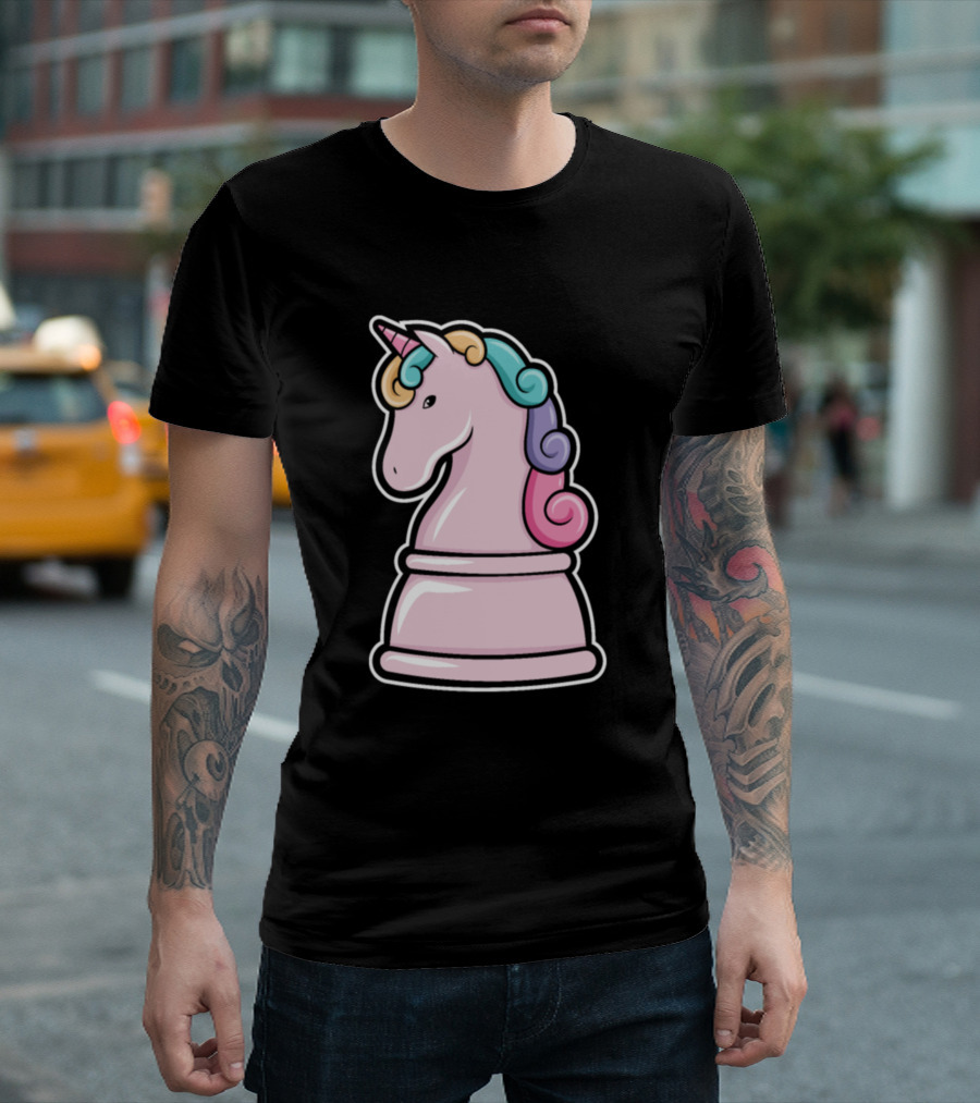 Unicorn Knight Horse Chess Piece Player T-Shirt