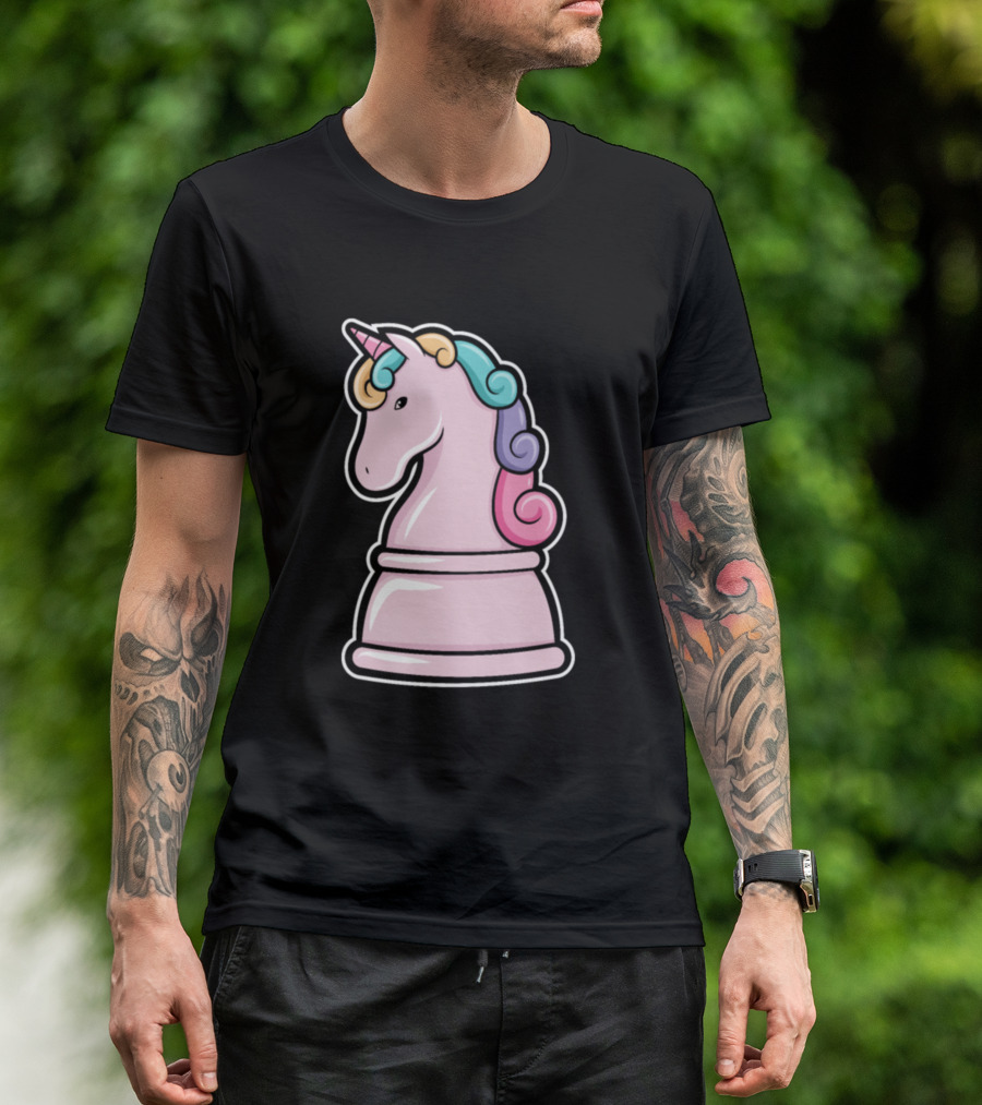 Unicorn Knight Horse Chess Piece Player T-Shirt