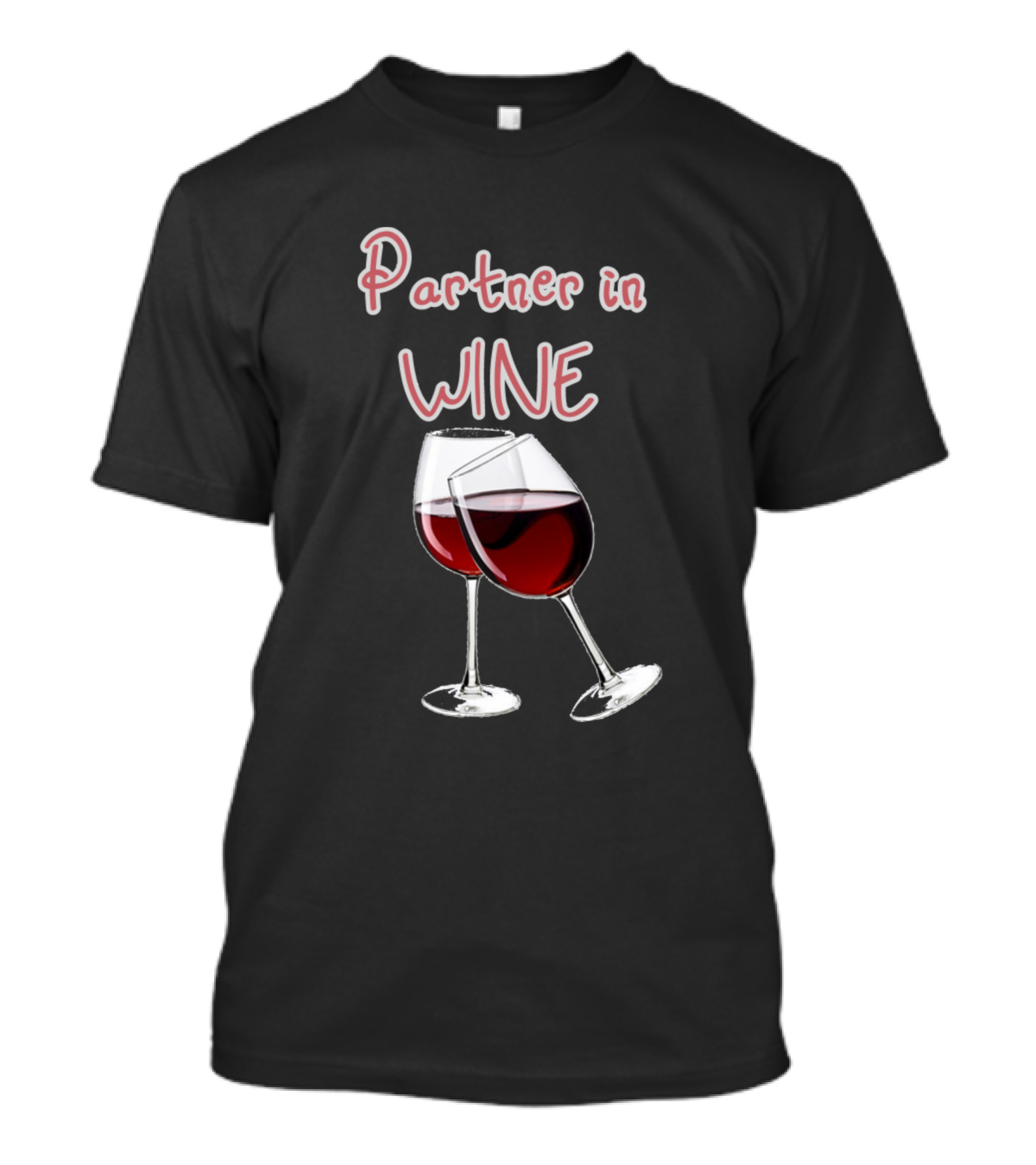 Partner In Wine Glasses Clinking Red T-Shirt