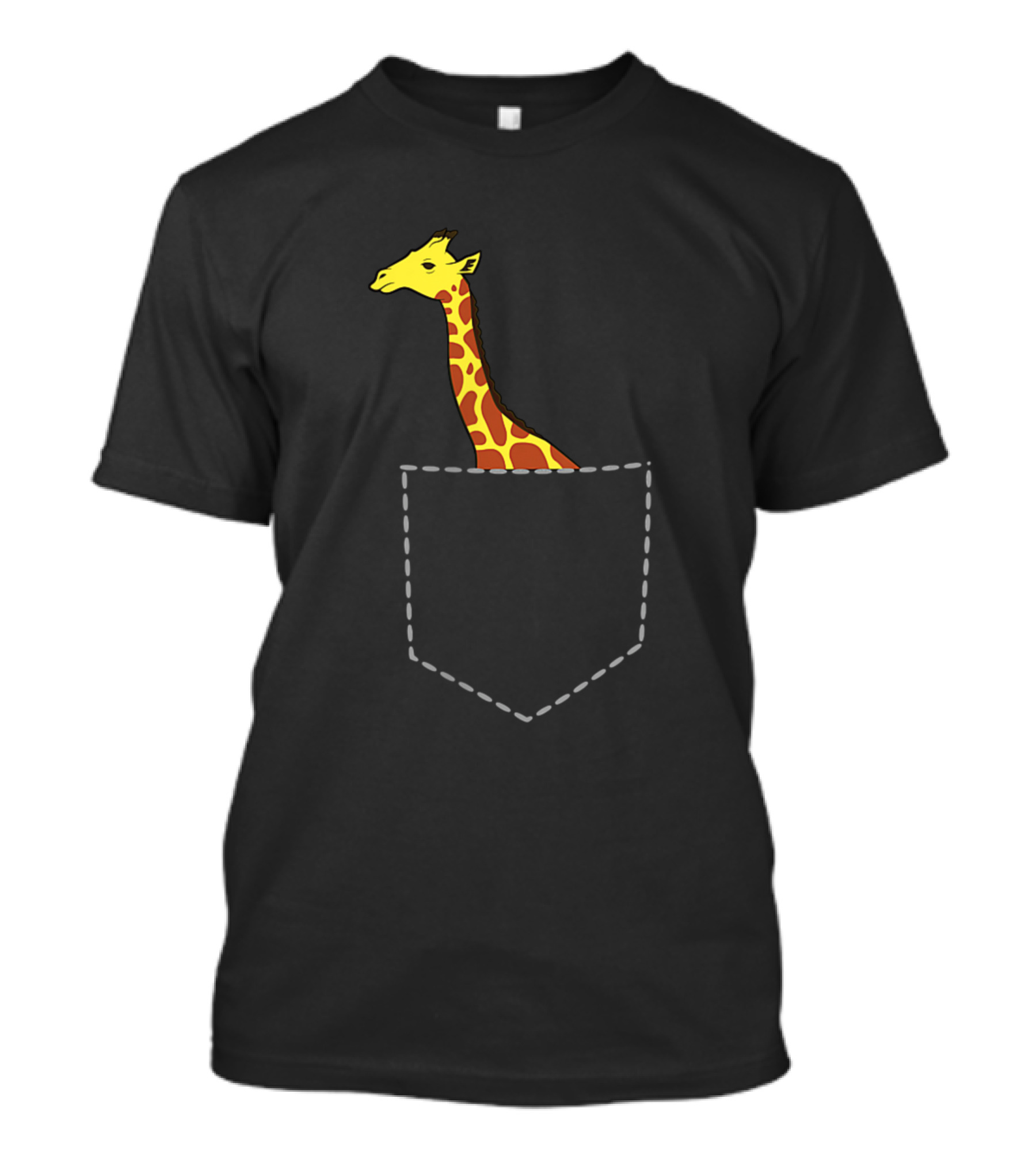 Party Animal Giraffe Birthday Pocket Design Giraffe Birth T-Shirt
