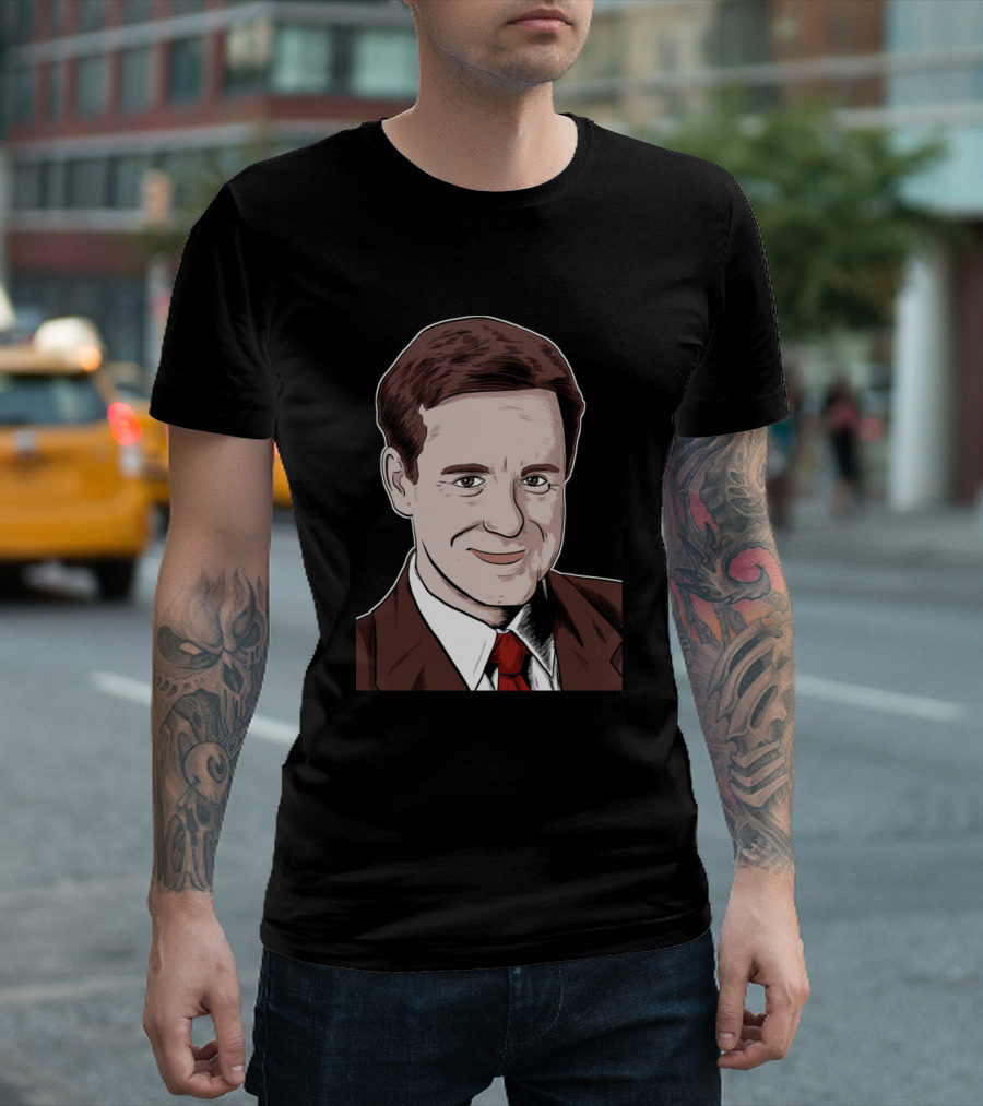 Phil Hartman Illustration Red Tie Brown Suit T-Shirt
