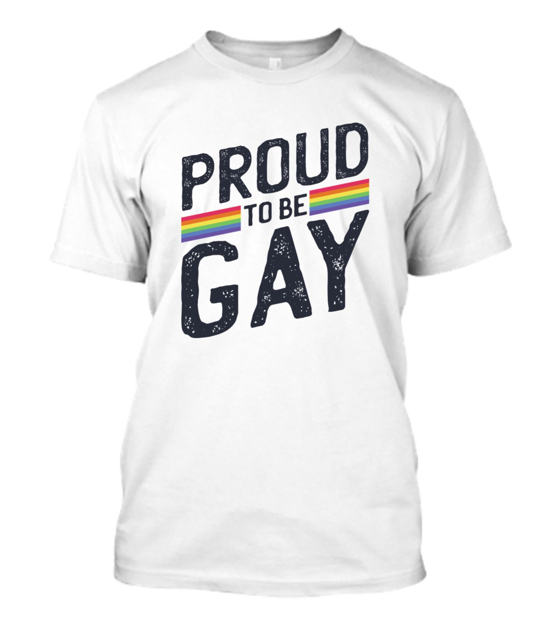Proud To Be Gay Rainbow Stripe T-Shirt