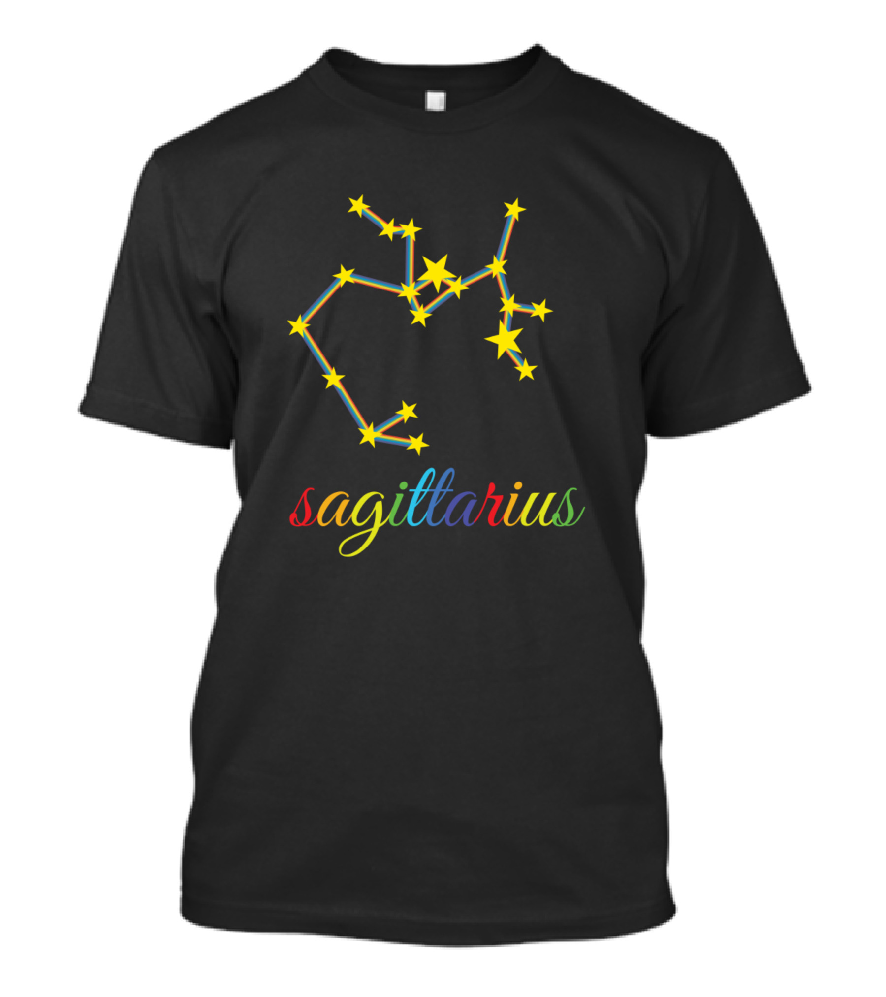 Sagittarius Rainbow Star Constellation T-Shirt
