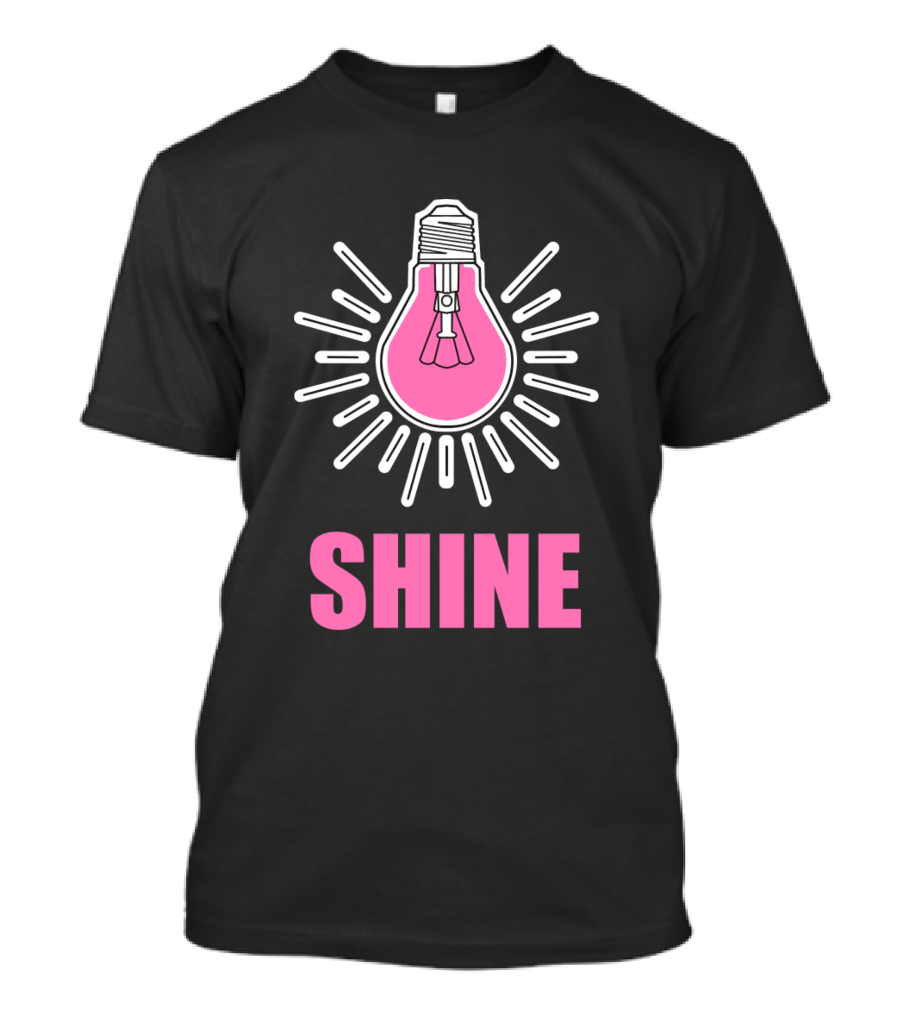 SHINE Bright Pink Lightbulb T-Shirt