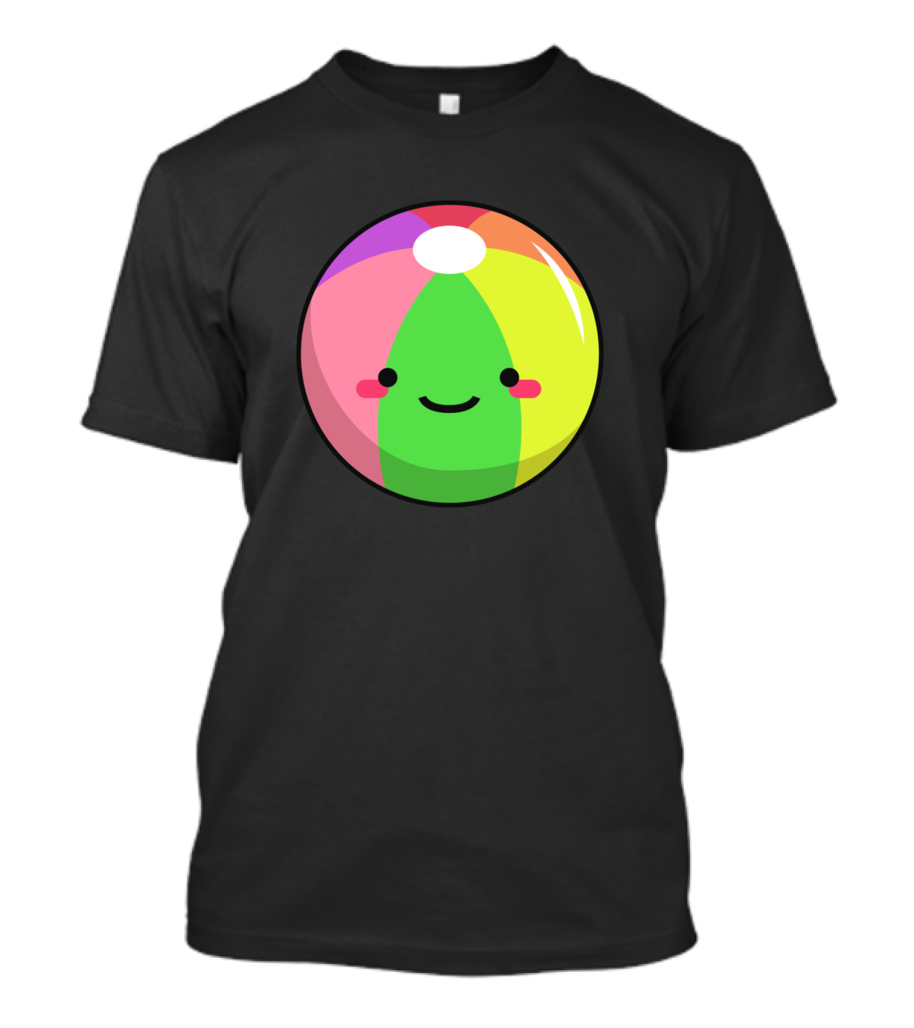Summer Beach Ball With Cute Face T-Shirt