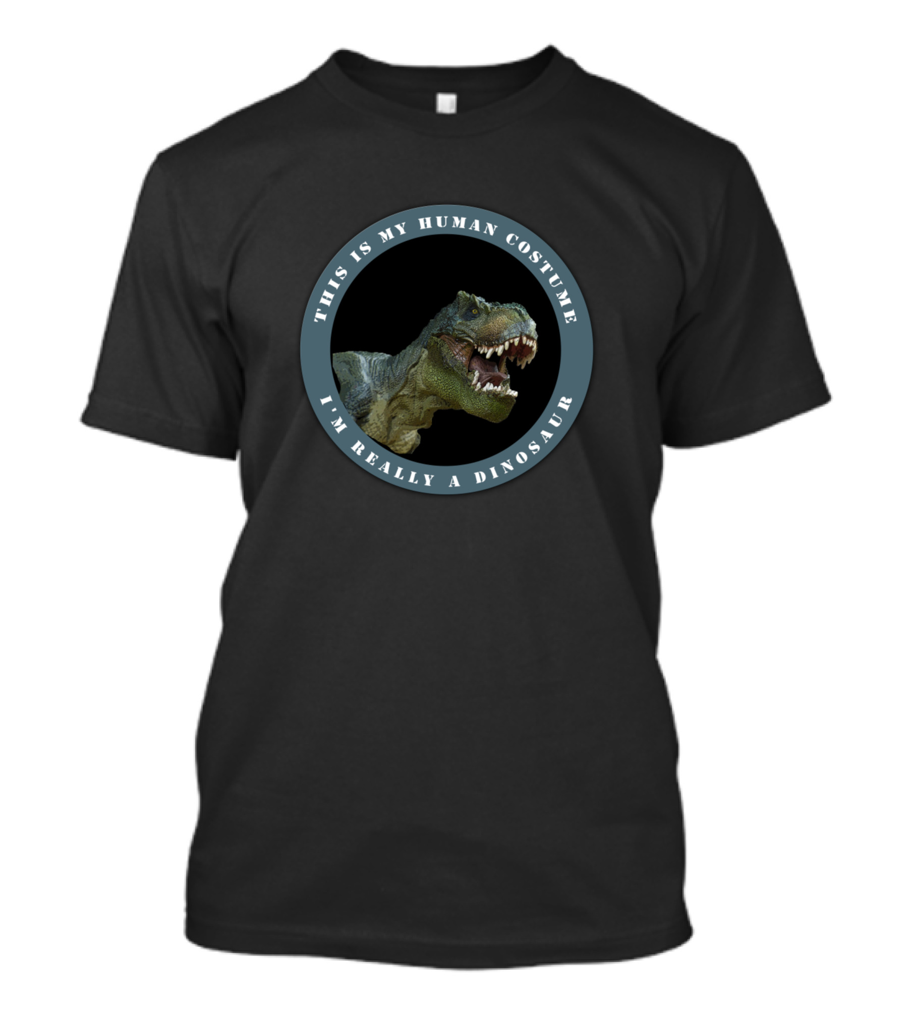 This Is My Human Costume I'm Really A Dinosaur T-Rex Head Ring T-Shirt