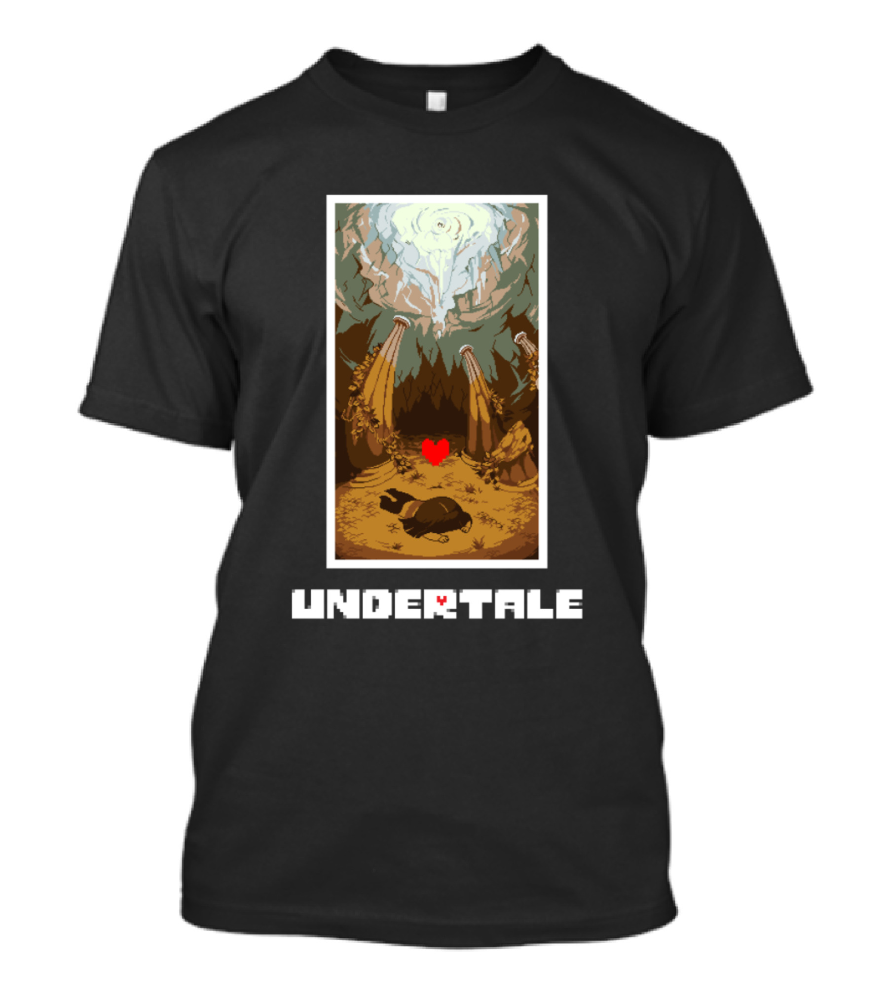 Undertale Heart Human Cave Scene T-Shirt