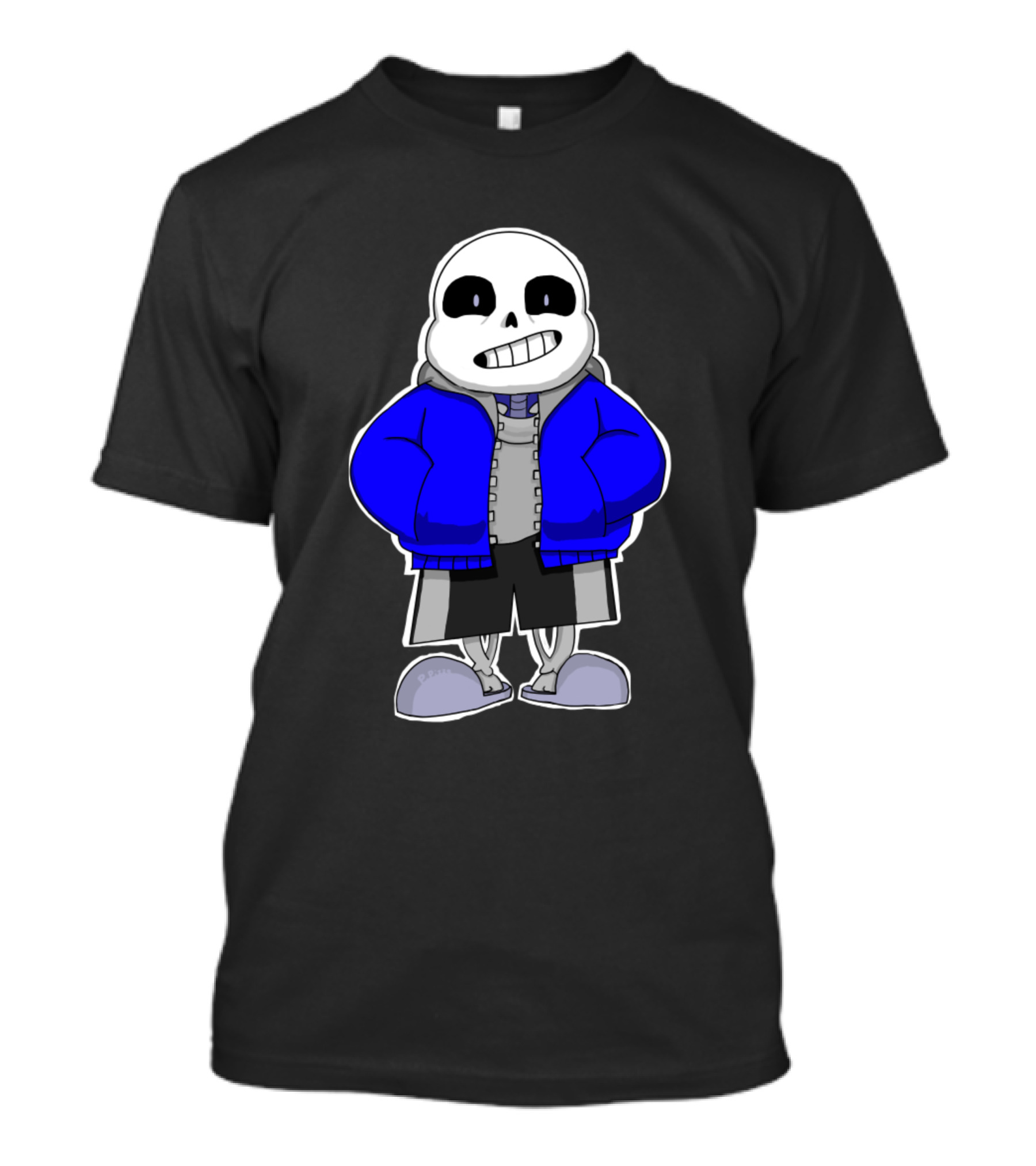 Sans From Undertale In Blue Jacket Skeleton Character T-Shirt