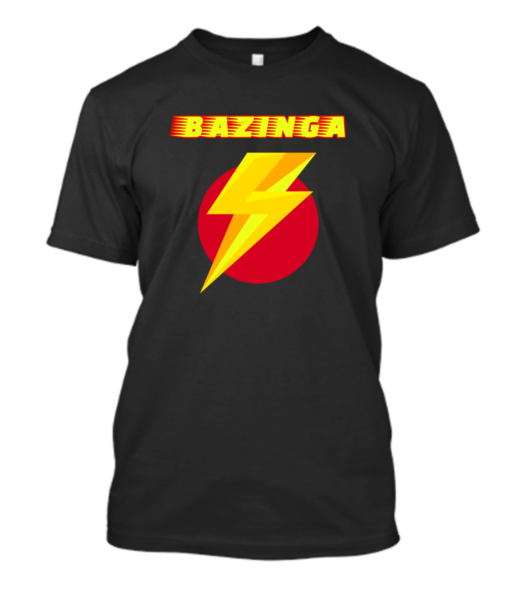 Bazinga Lightning Bolt Red Circle T-Shirt