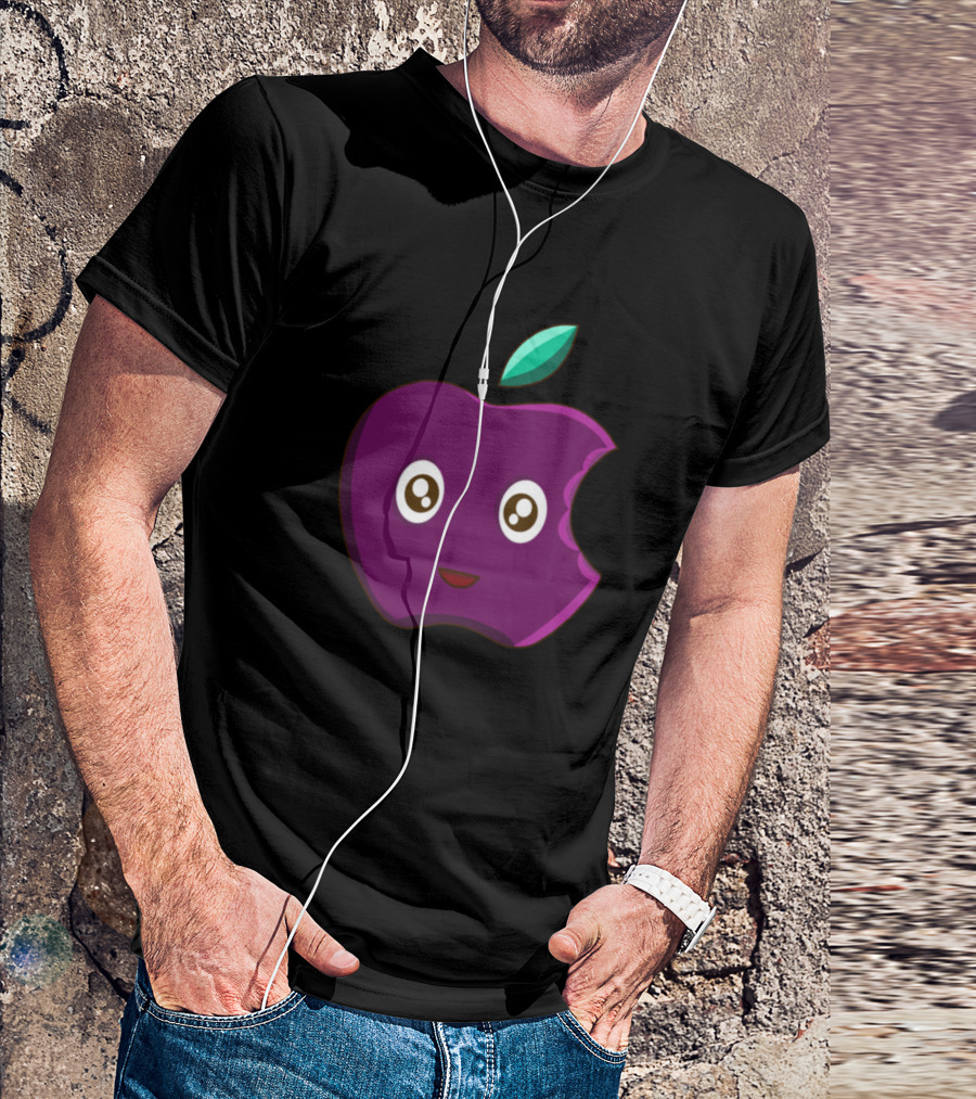 Cute Funny Happy Beautiful Apple Fruit Face T-Shirt