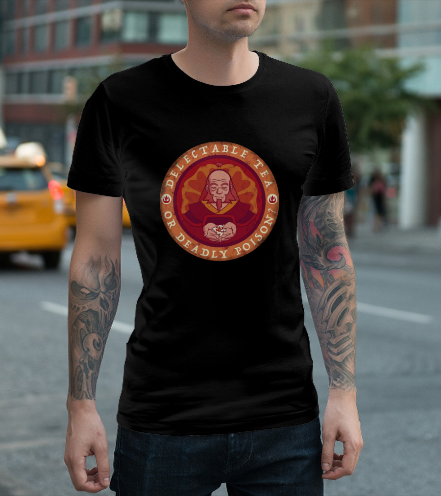 Delectable Tea or Deadly Poison Mystic Figure with Red Robes and Grinning Expression T-Shirt