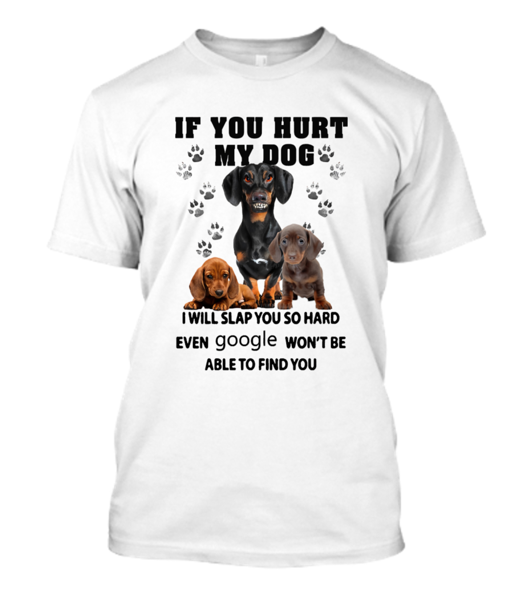 If You Hurt My Dog I Will Slap You So Hard Even Google Won't Be Able To Find You T-Shirt