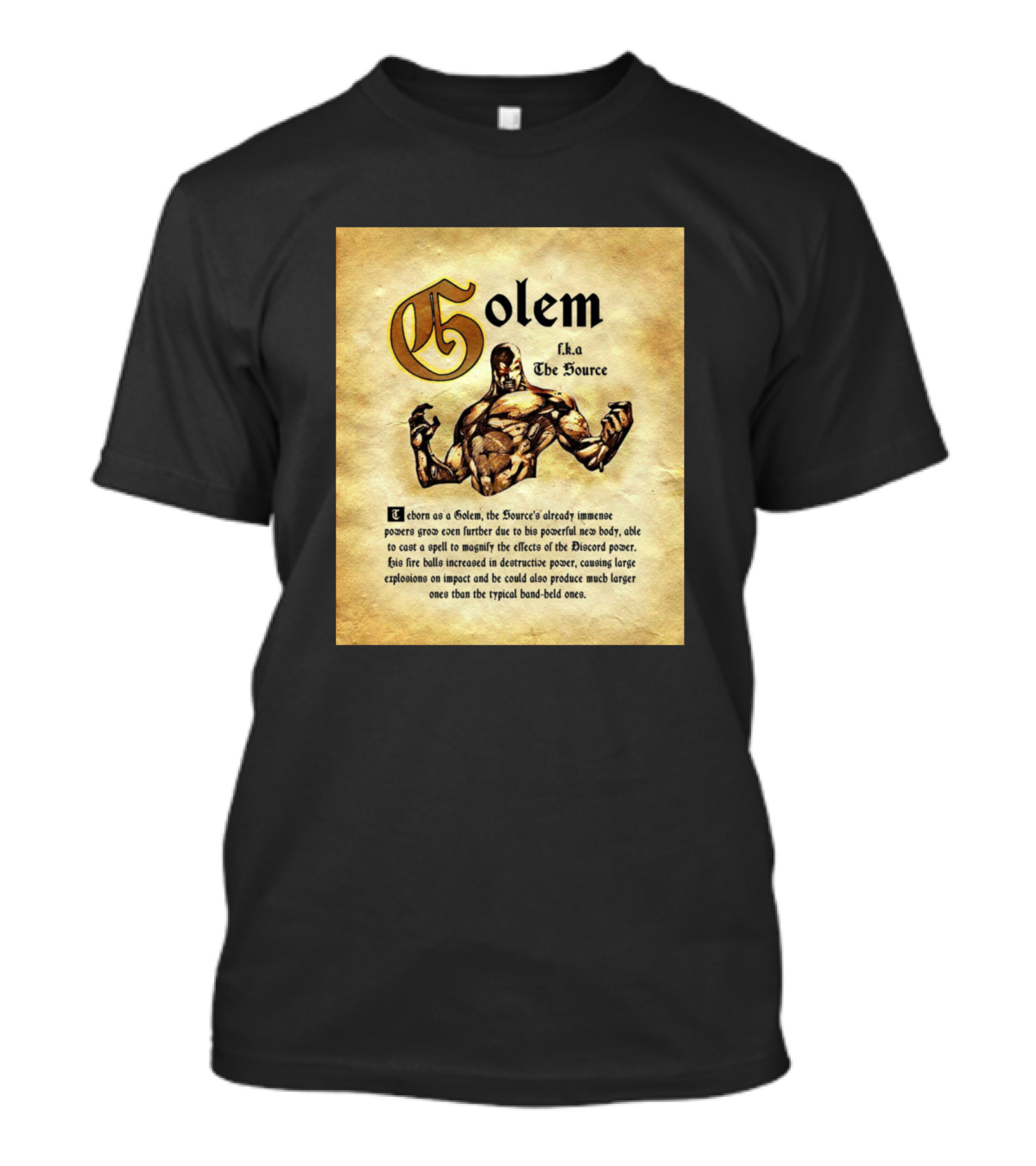 Golem Fka The Source Text And Illustration With Muscular Character T-Shirt