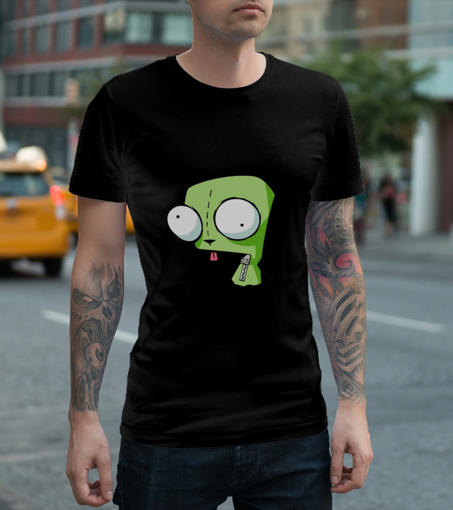 Gir Robot Green Character Large Eyes T-Shirt