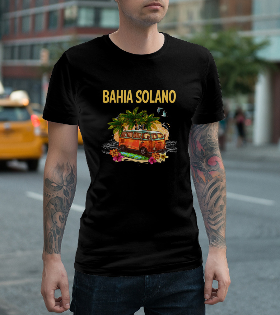 Bahia Solano Tropical Sunset Beach Bus Adventure T-Shirt