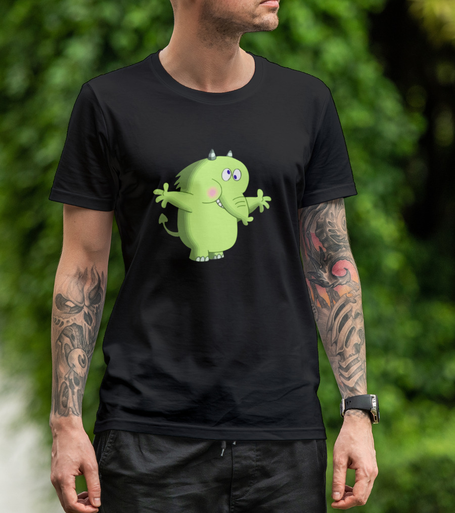 Mr Fred Green Monster Cartoon Character T-Shirt