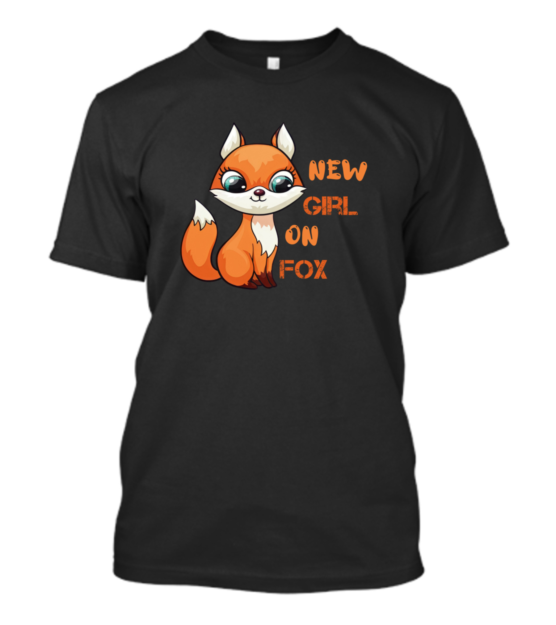 New Girl On Fox Cute Cartoon Fox T-Shirt