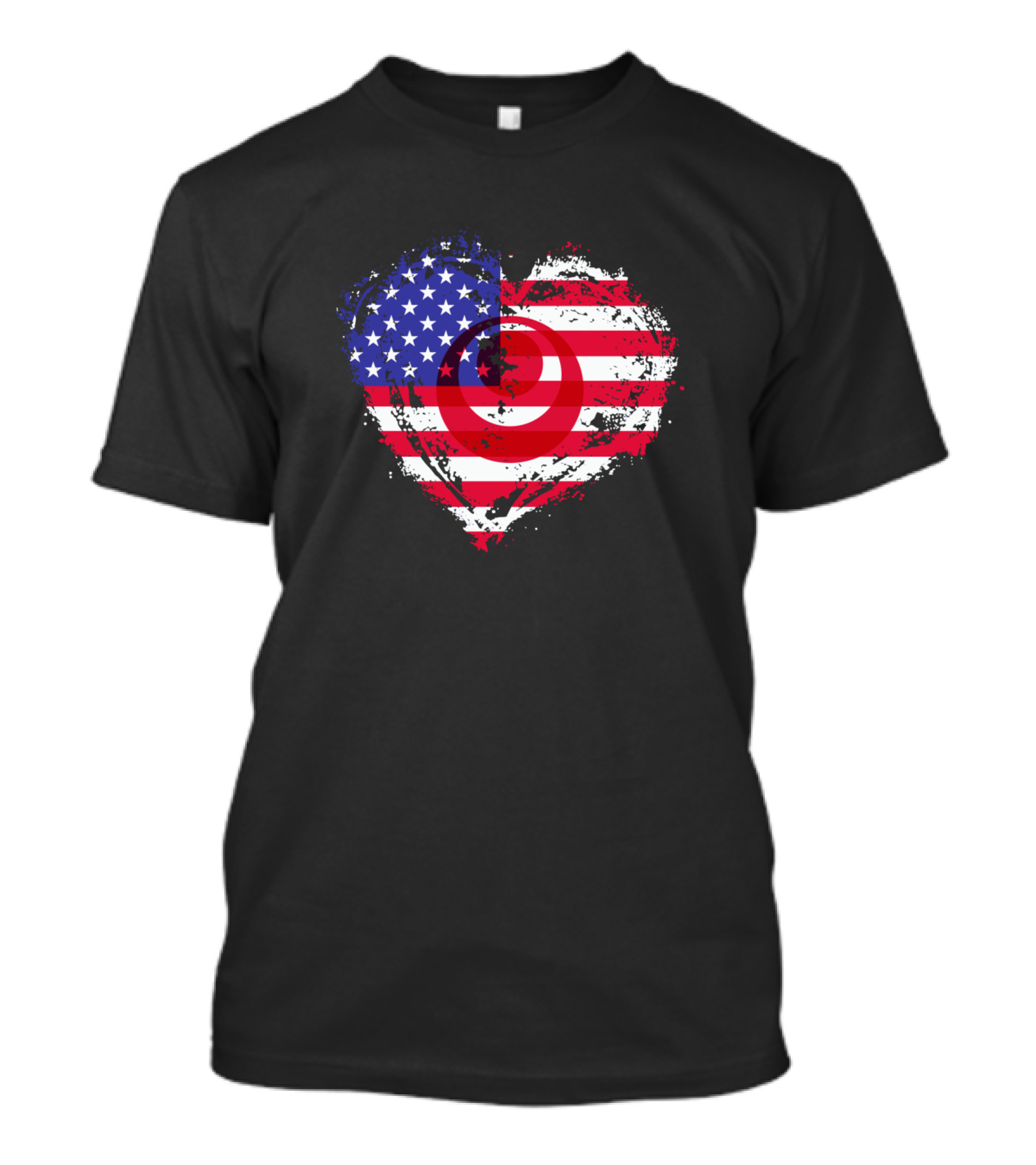 Okinawan American Heart Flag American Okinawan Half Okinawan T-Shirt