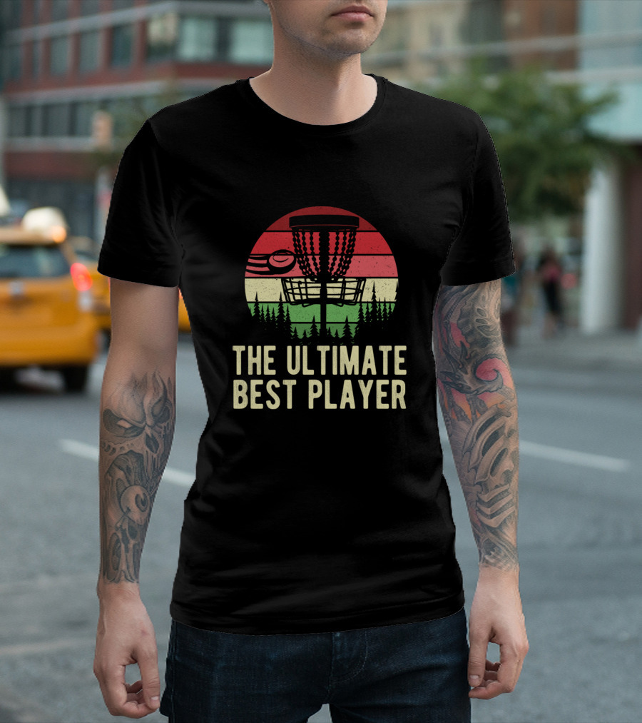 The Ultimate Best Player Vintage Disc Golf Retro Sunset T-Shirt